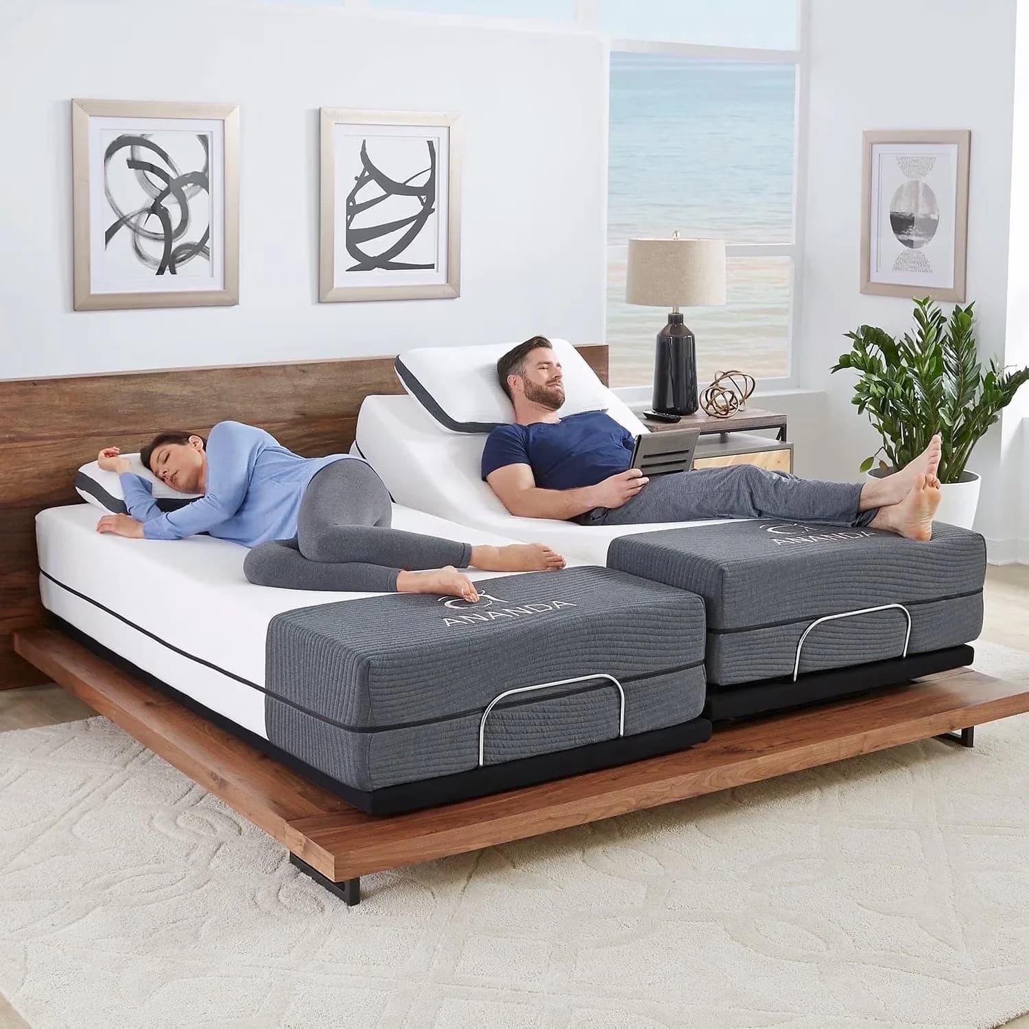 Premium Mattresses Accessory with Adjustable Height, Headboard Compatible - Hardware Iron Frame Model 212E70