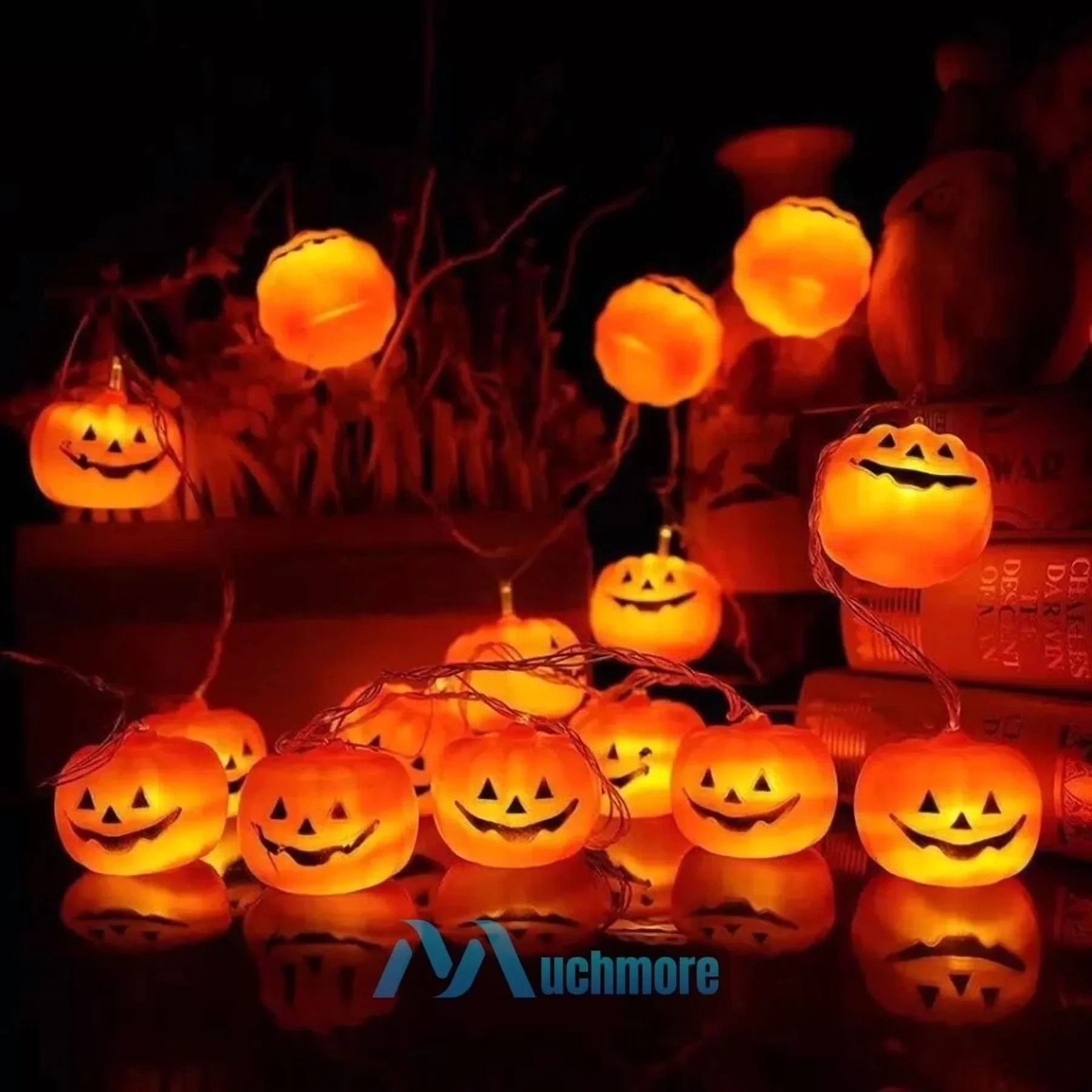Innovative Led Lighting with LED, Halloween String Lights, Easy to use and practical for everyone. - Orange, Black, Multicolor Model 068FB4