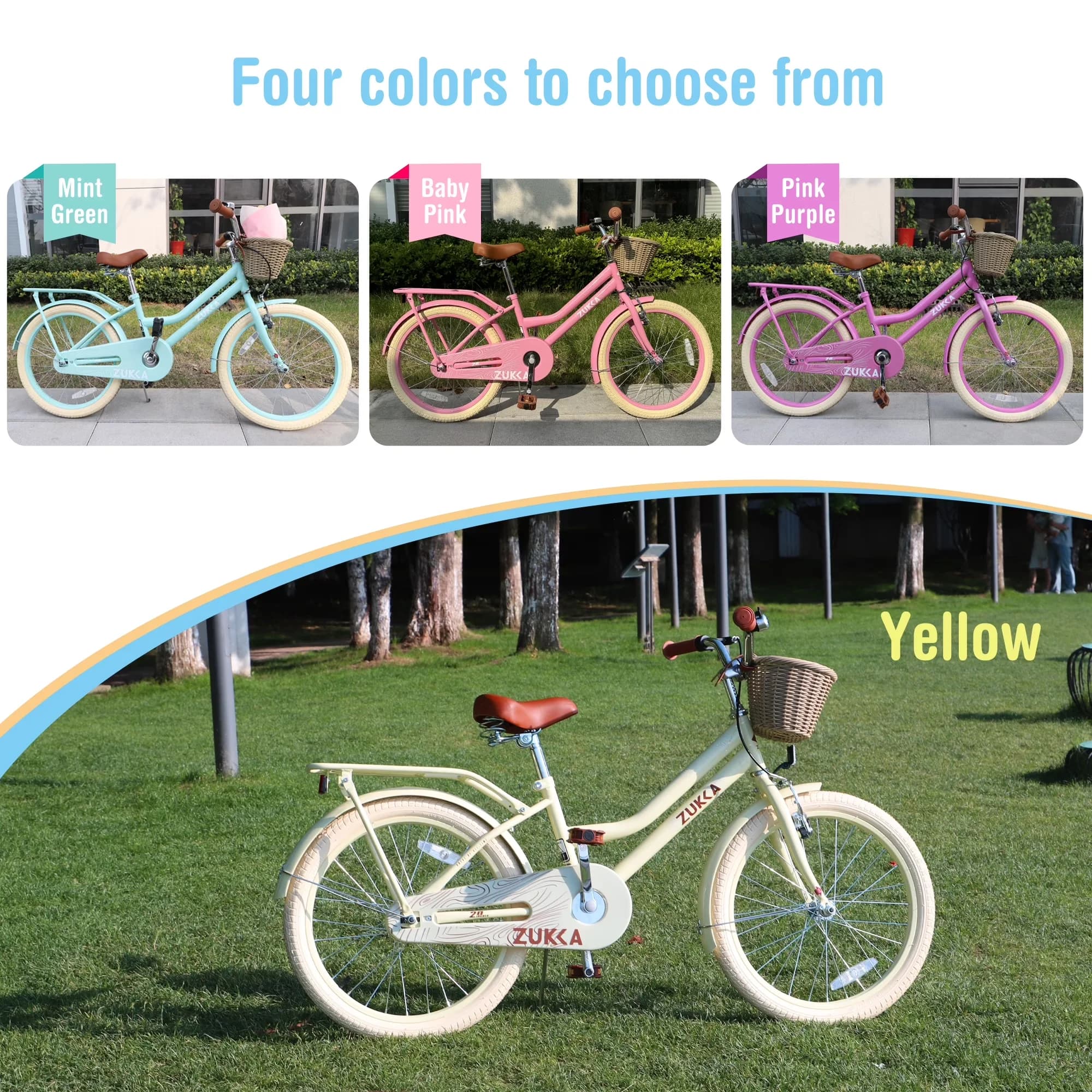 Cruiser Bike Versatile with Adjustable, Product Type:Girls Bike; Bicycle - Pink Model 4AEAE4