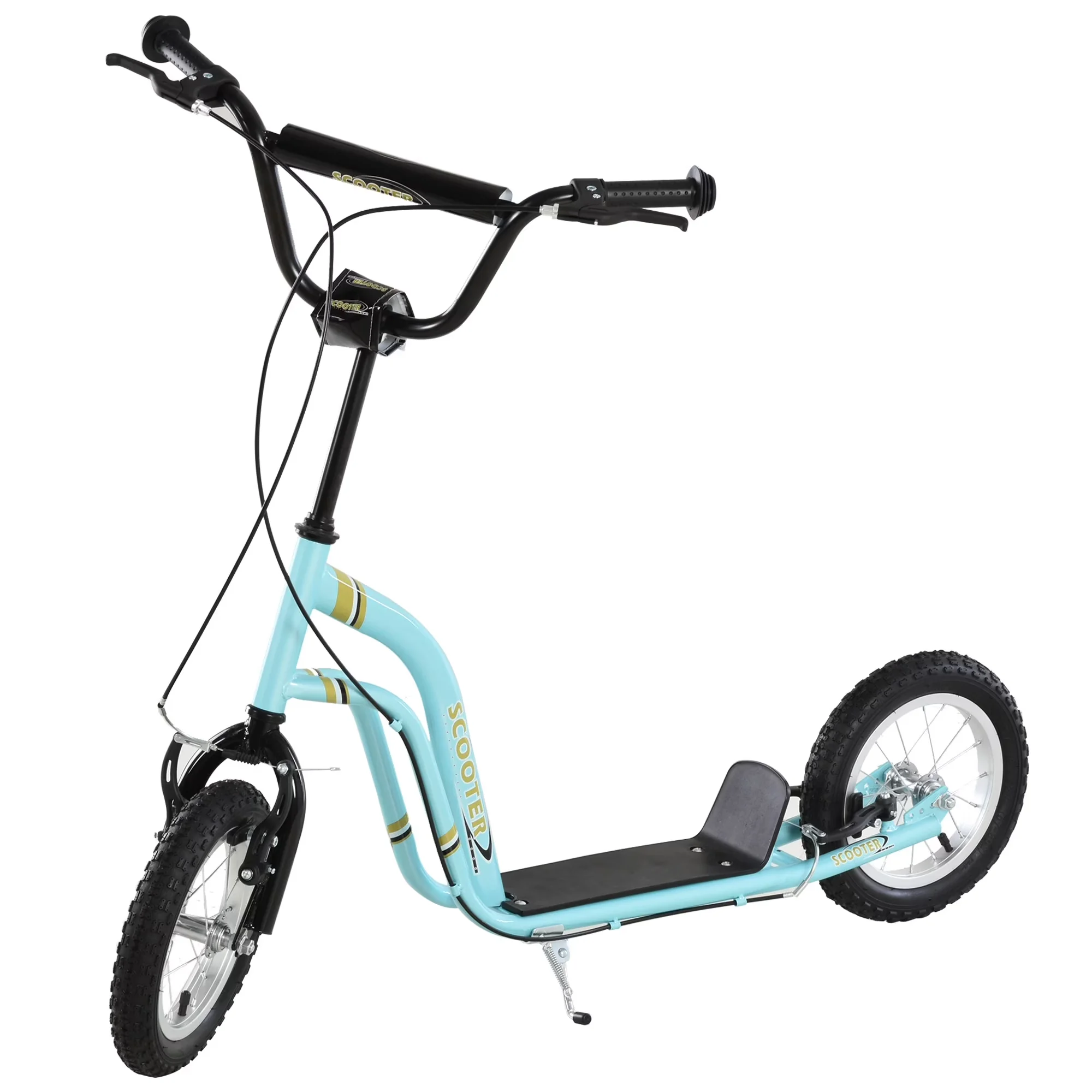 Stylish Scooter with Compact, Youth Kids Kick - High-Carbon Steel Blue Model E4A5DE