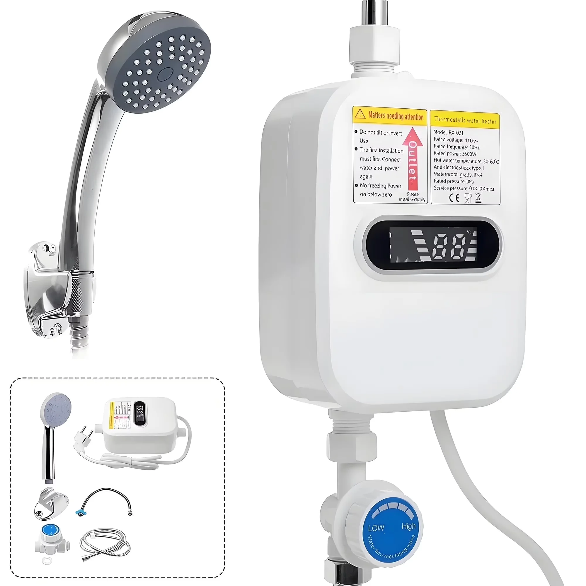 Plumbing Premium with 3500W, Lightweight, Led Indicator for Bathroom - Professional Series Model DD6208