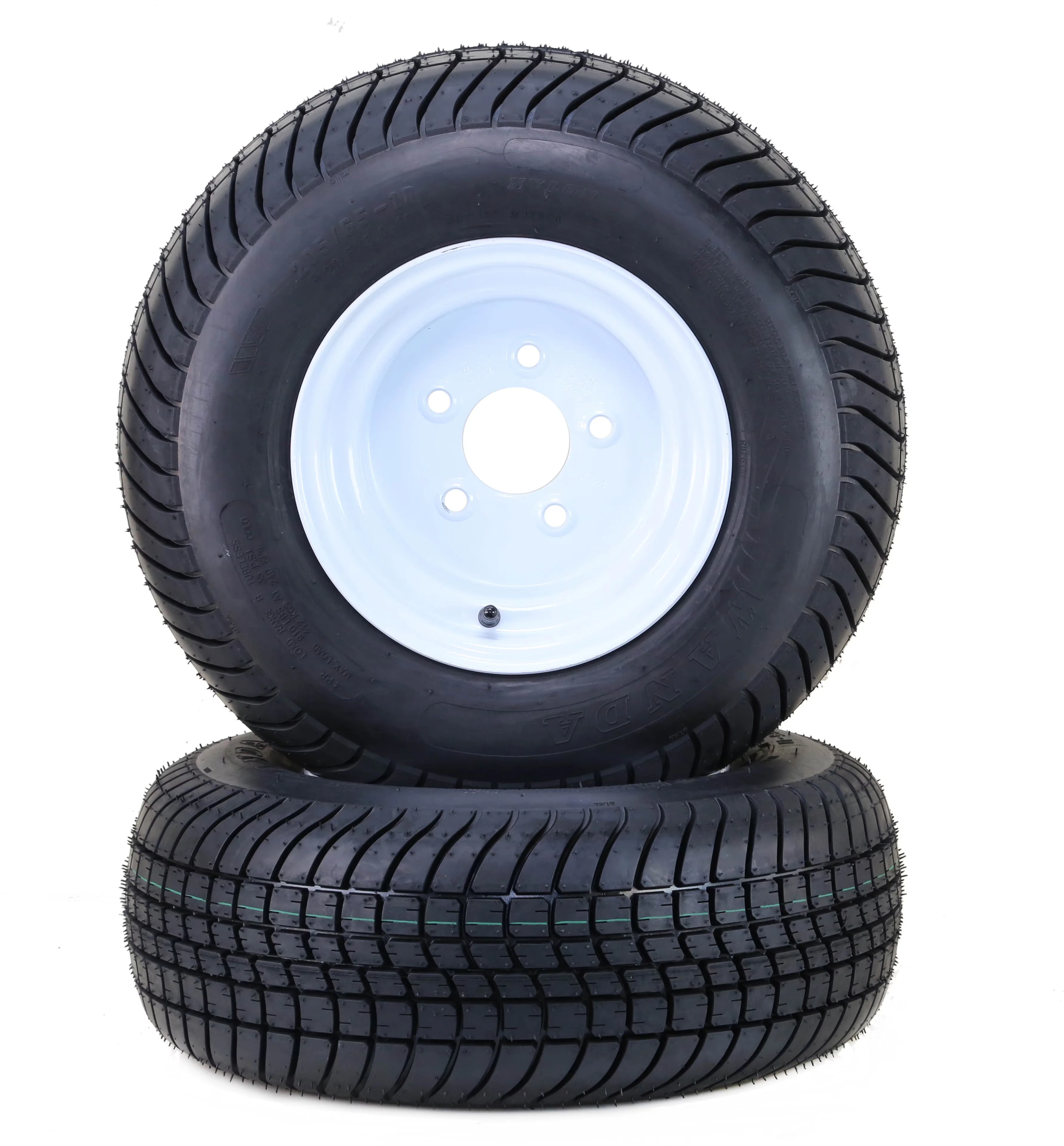 Innovative Golf Cart Tire with Dot Approved, Wheel Assembly 205/65-10 4-Ply - Model 01BBA6