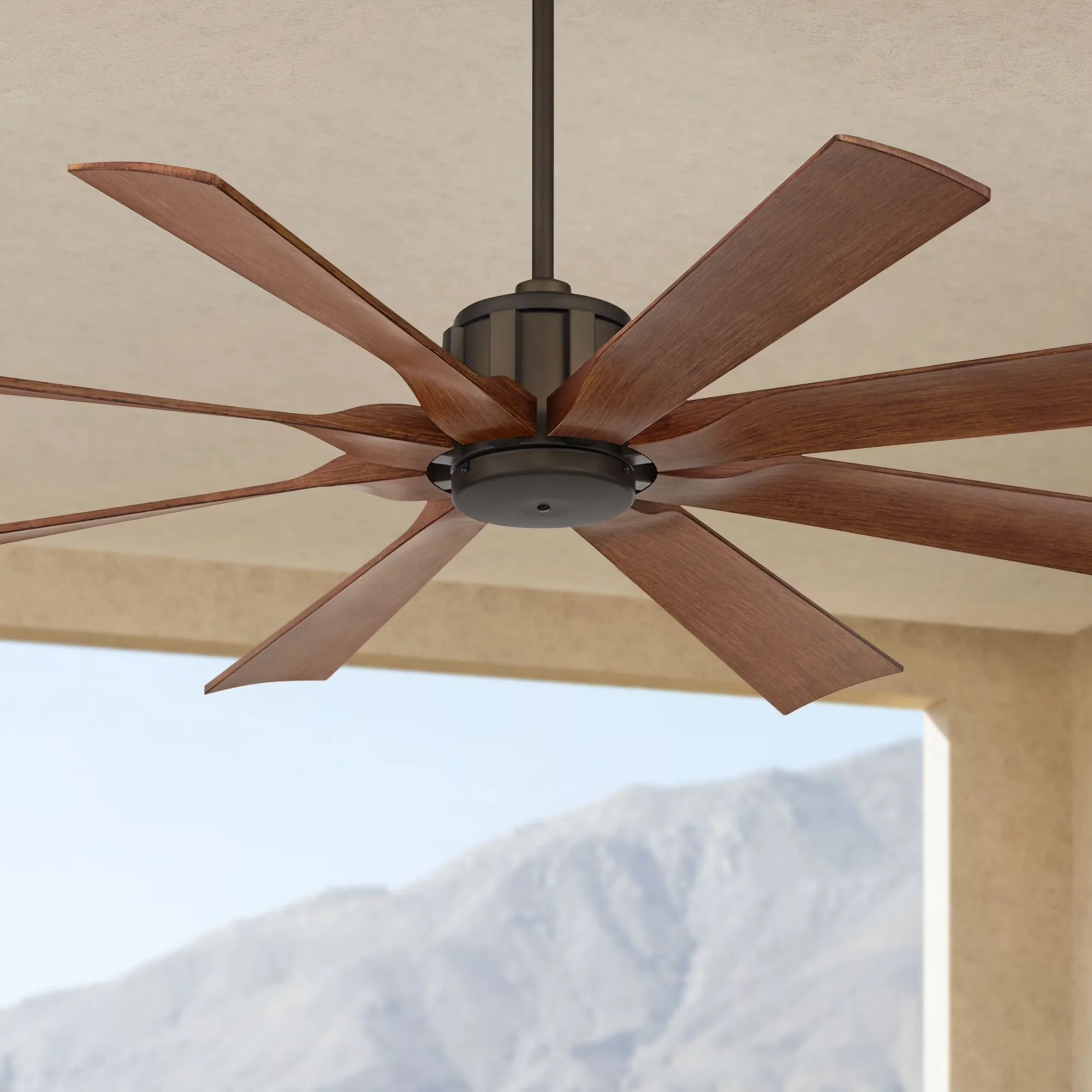 Ceiling Fan Premium with Farmhouse, Remote Controlled - Brown for Patio Model 85468C