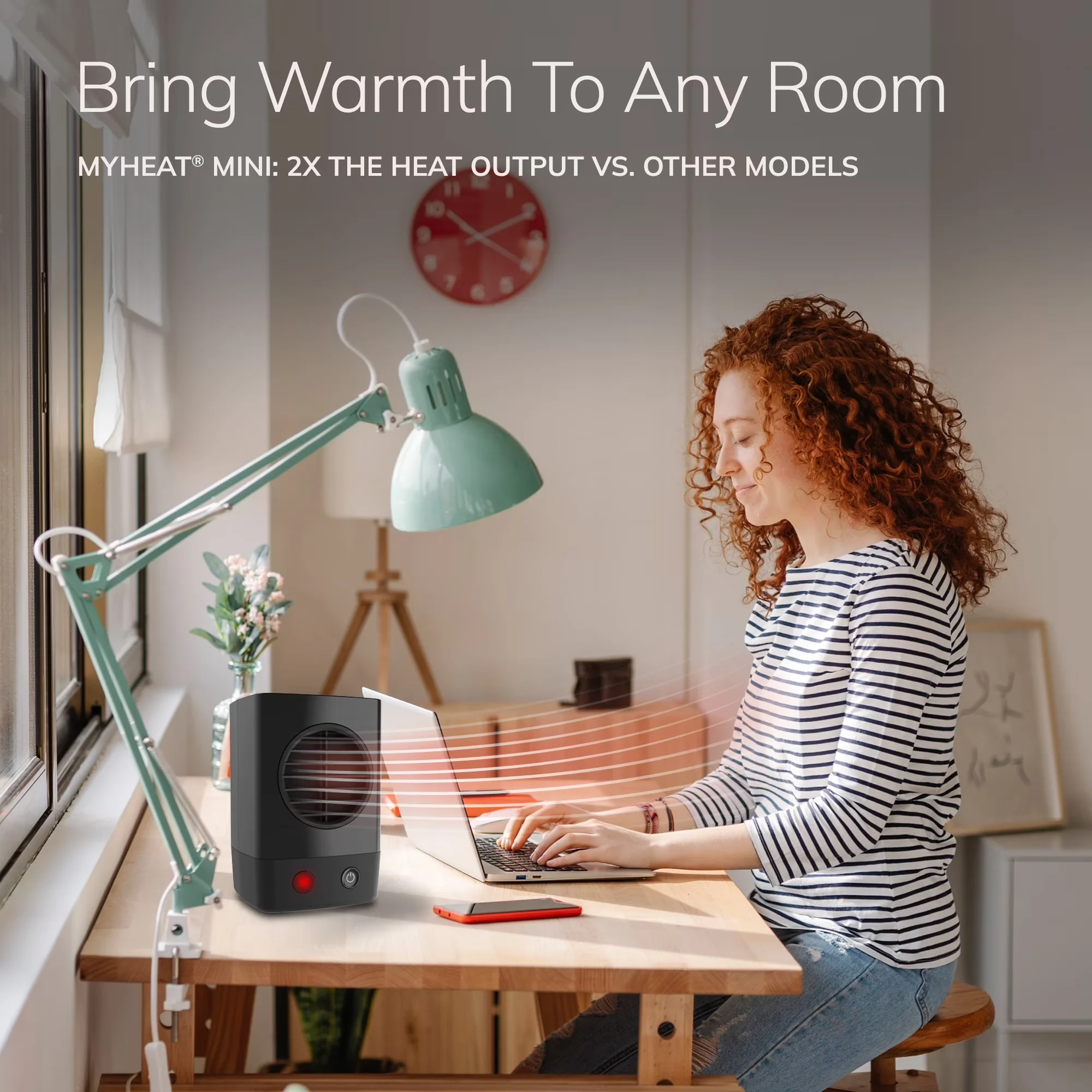 Professional Portable And Electric Space Heater with 400W, Automatic Shutoff - Black Model 289683