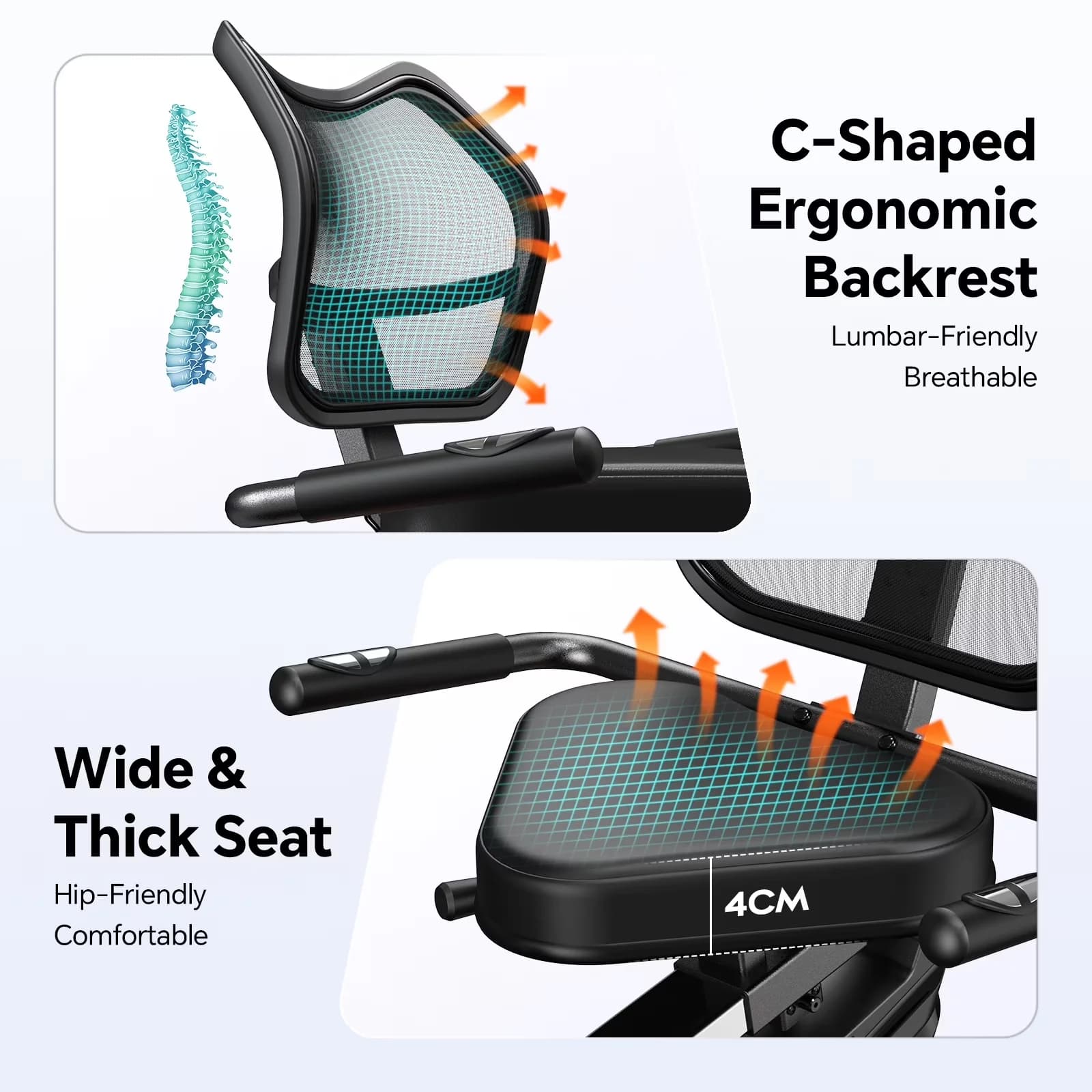 Quality Home Gym with Compact, Digital Display, Armrest Adjustment: 3 Levels - Black Model 4361B5