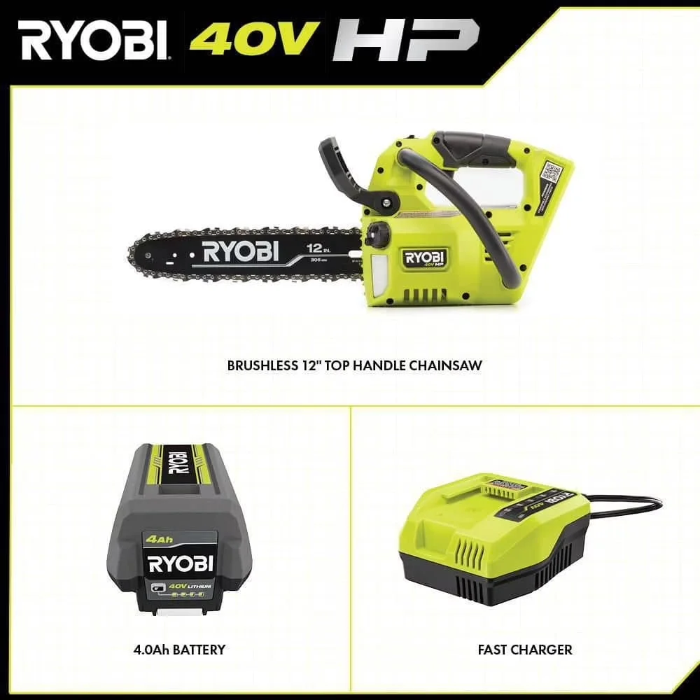 Durable Chainsaw with Battery, 40V, 40V HP 12" Battery Powered - Easy to Use Model A5C57E