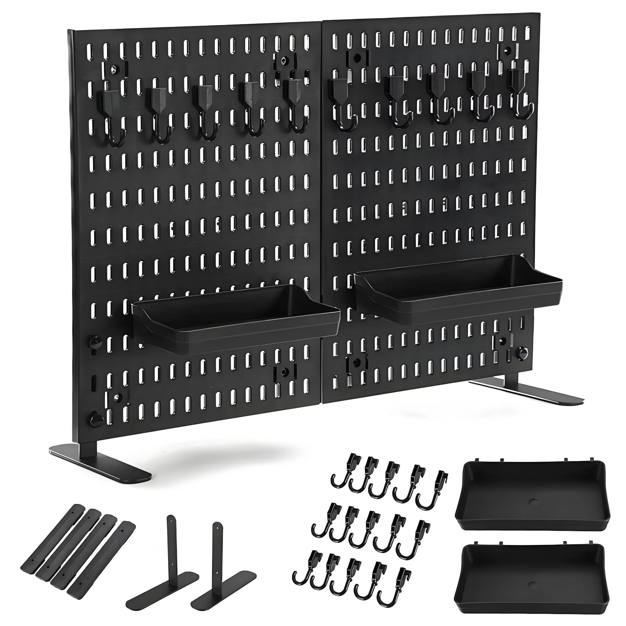 Garage Storage Supply Efficient with Adjustable, Waterproof - Plastic Black for Office, Home Model 93A3B6