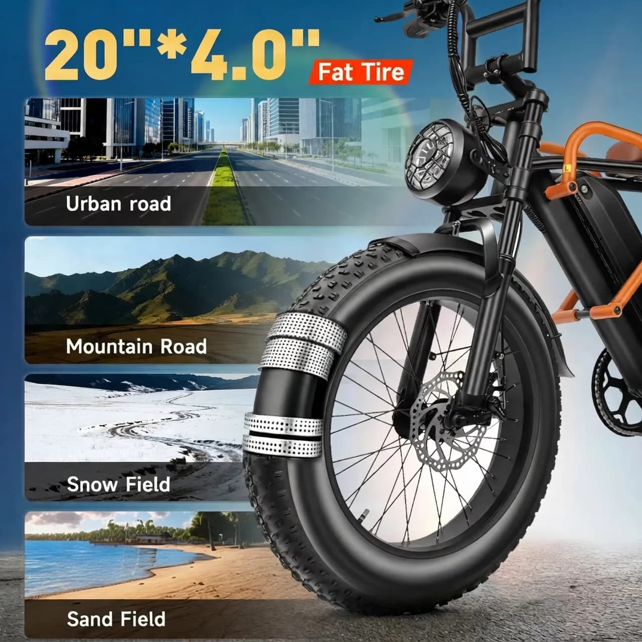 Professional Electric Bike with Battery, 750W, 48V - Black for Everyday Use Model D4B51D