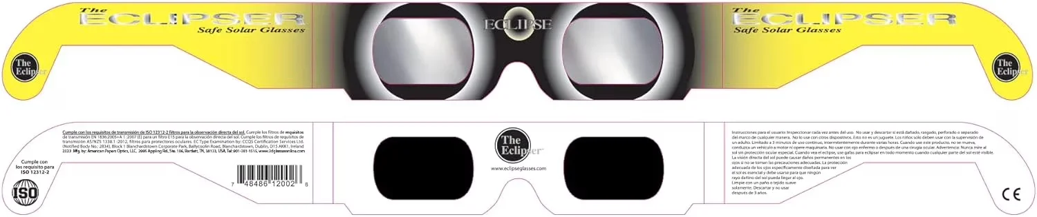 Professional Protective Equipment with Eclipse Glasses, 10 pair, AAS Approved - Model EA5CAC