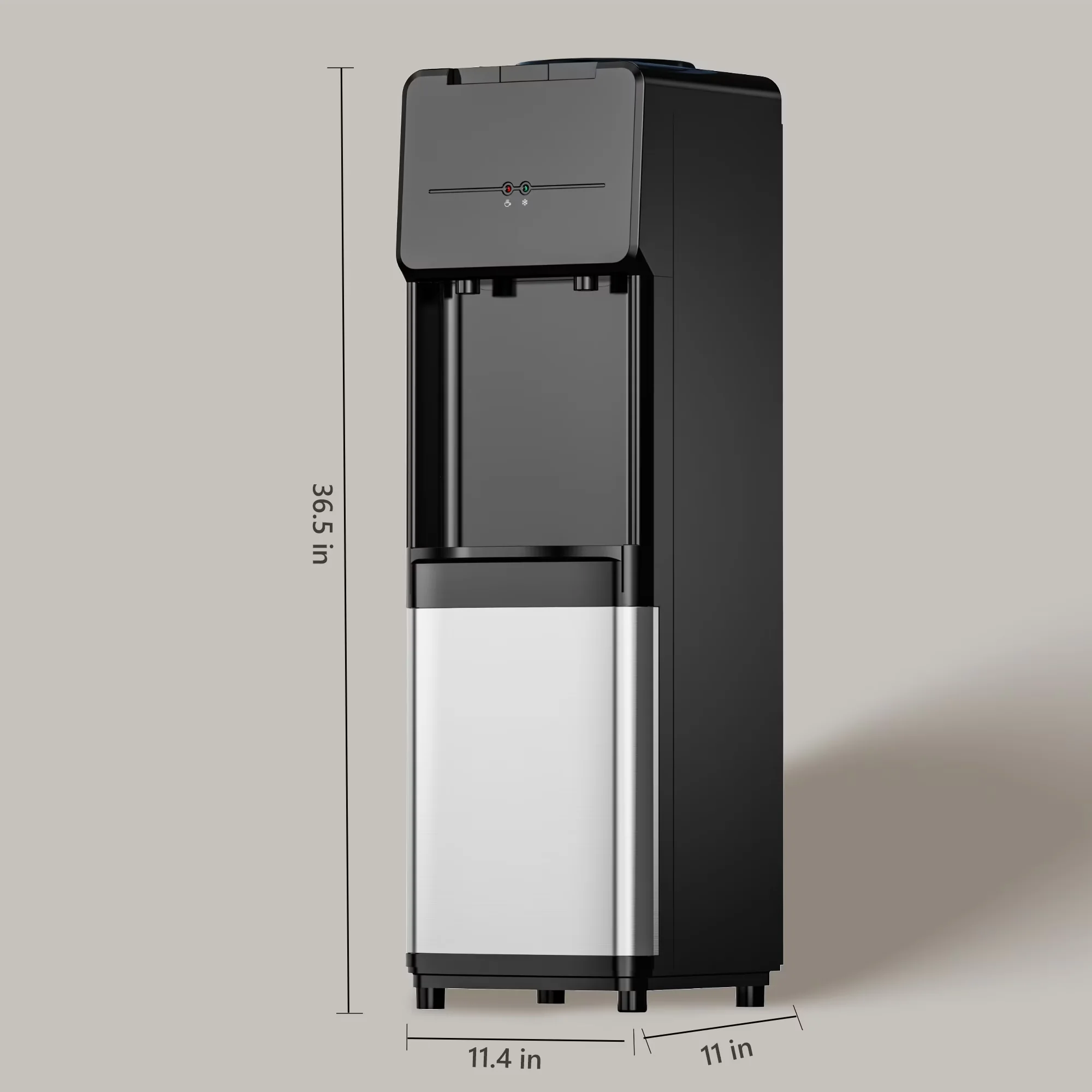 Water Filtration Reliable with Self-Cleaning, Top Loading Hot and Cold Dispenser, Material Type:Stainless Steel - Black Stainless Steel Model 717ADD