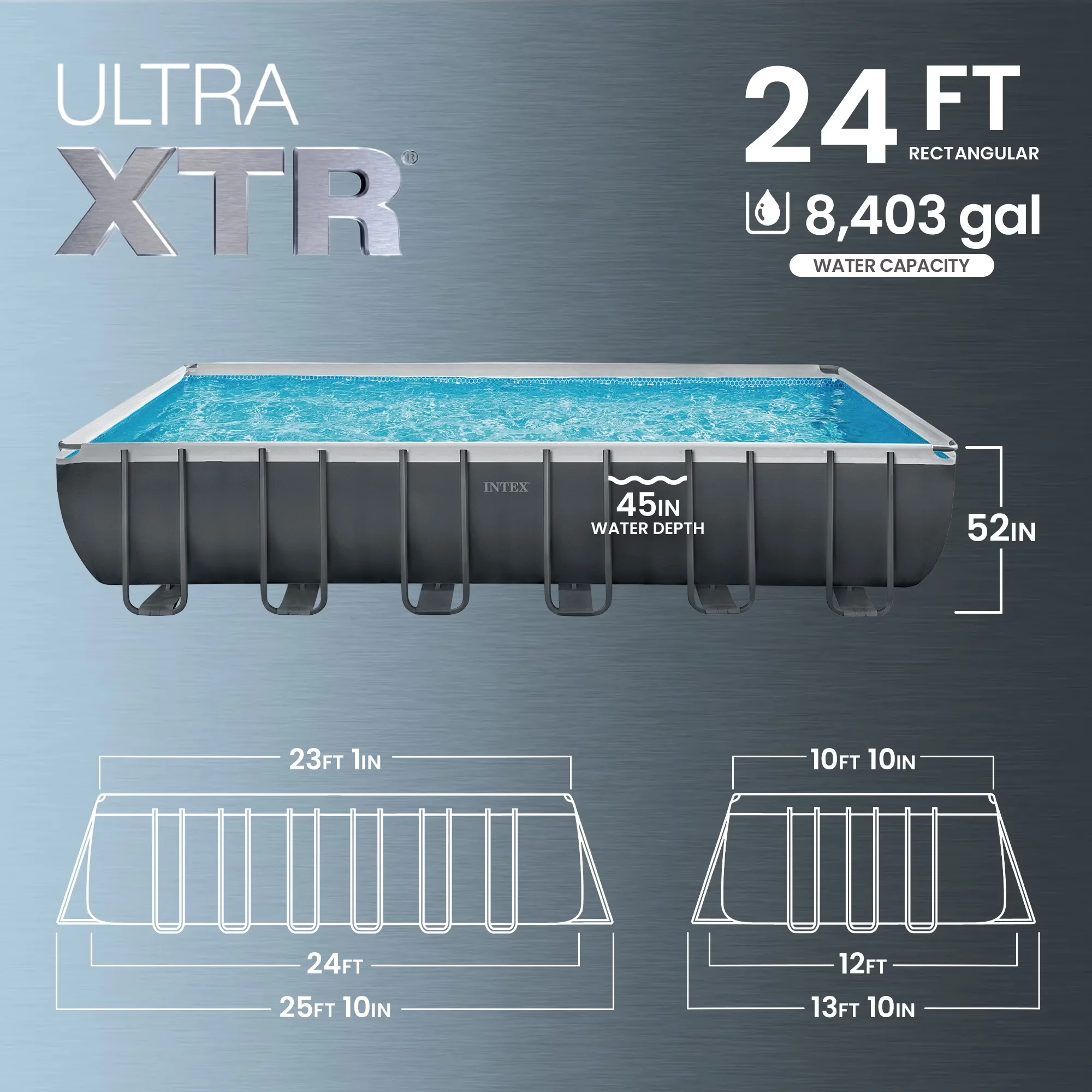 Classic Above Ground Pool with Uv Resistant, Engineered T-Joints for strength - Model 694301