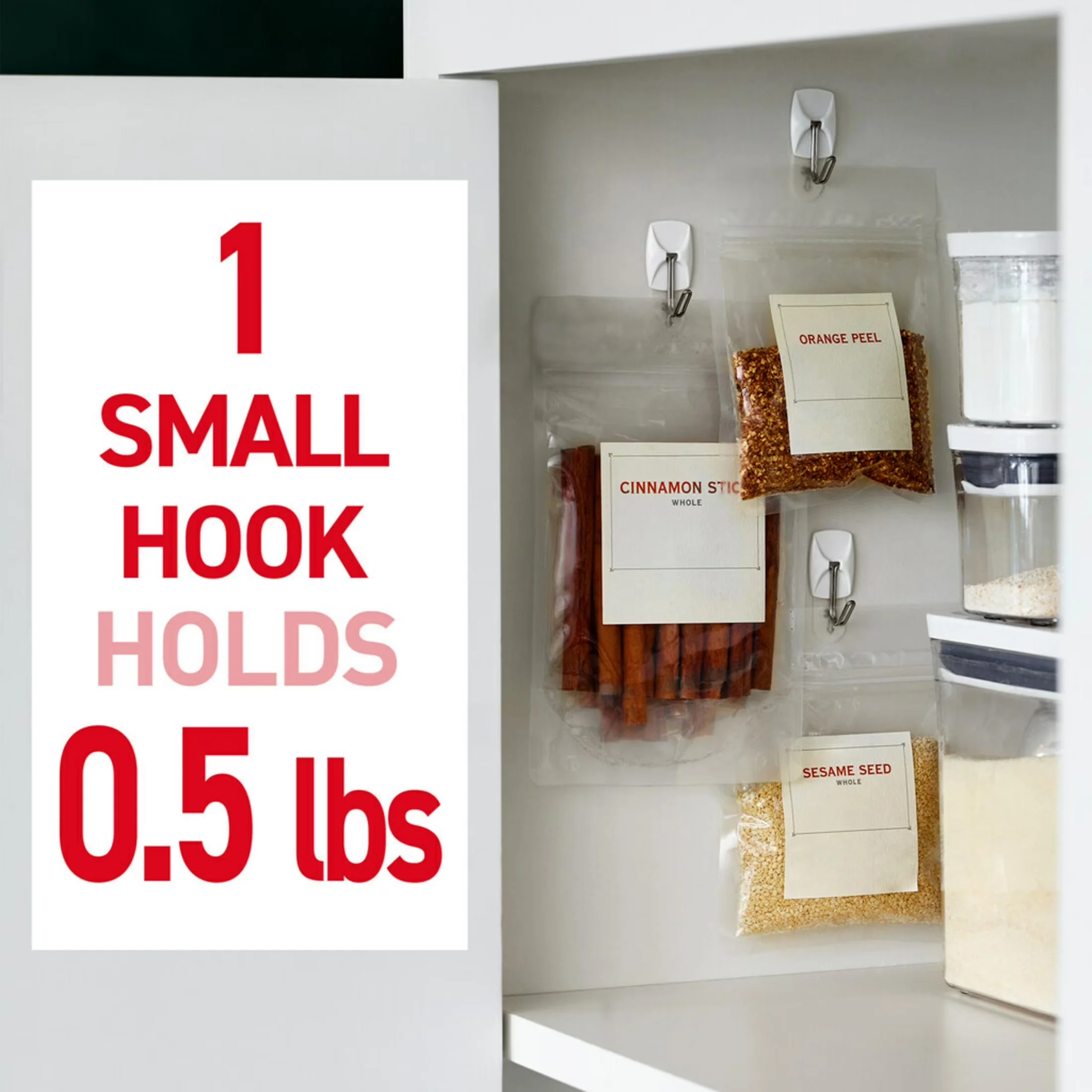 Damage-Free Hanging Sleek with Easy Installation, Wall-Mountable, Small Wire Toggle Hooks - Plastic S Model C9AEAE