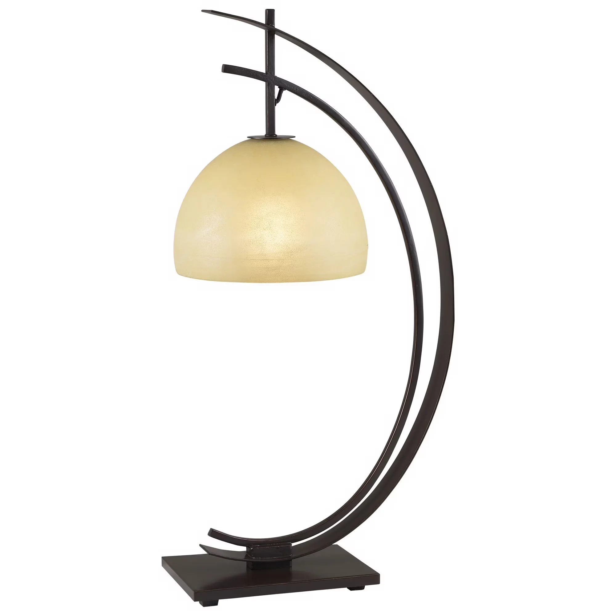 Table Lamp Compact with Incandescent, Accent Lamps - Metal Brown Orbit Model D45B3E