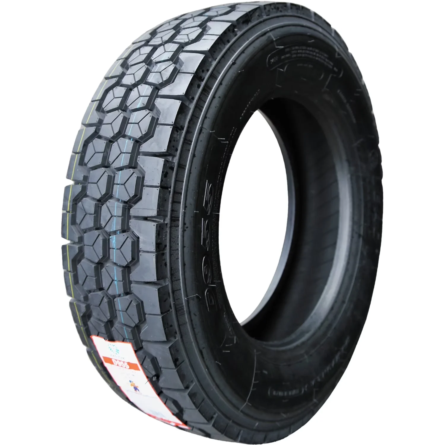 Stylish Truck Tire with All-Weather, Wet Or Dry, Size: 225/70R19.5 - D955 Model 93E613