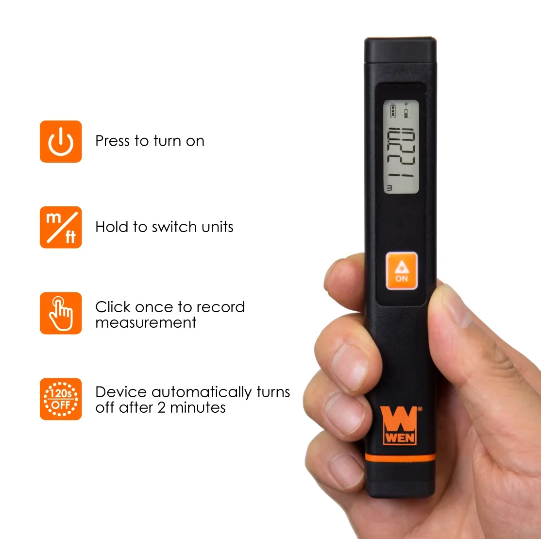 Quality Measuring Layout with Battery, Accurate Measurement, Multi-Unit Pocket Laser Distance Measure - Model 4D5476