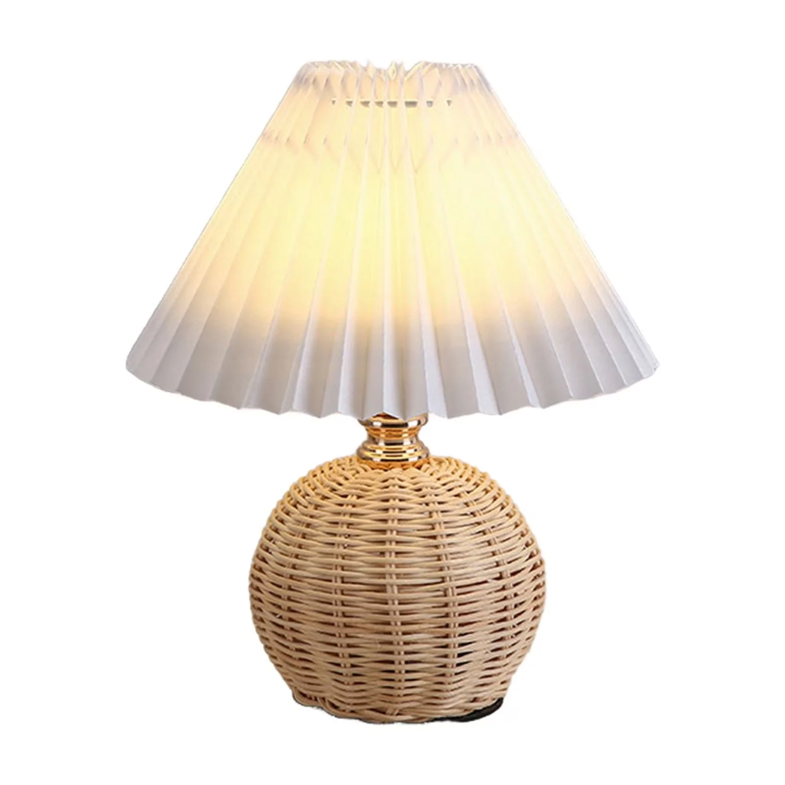 Professional Lamp with Bedside Lamps, Portable Bamboo Table, Handmade Boho Rattan Bedside - Bamboo, Wooden Multicolor Model 7FB7F0