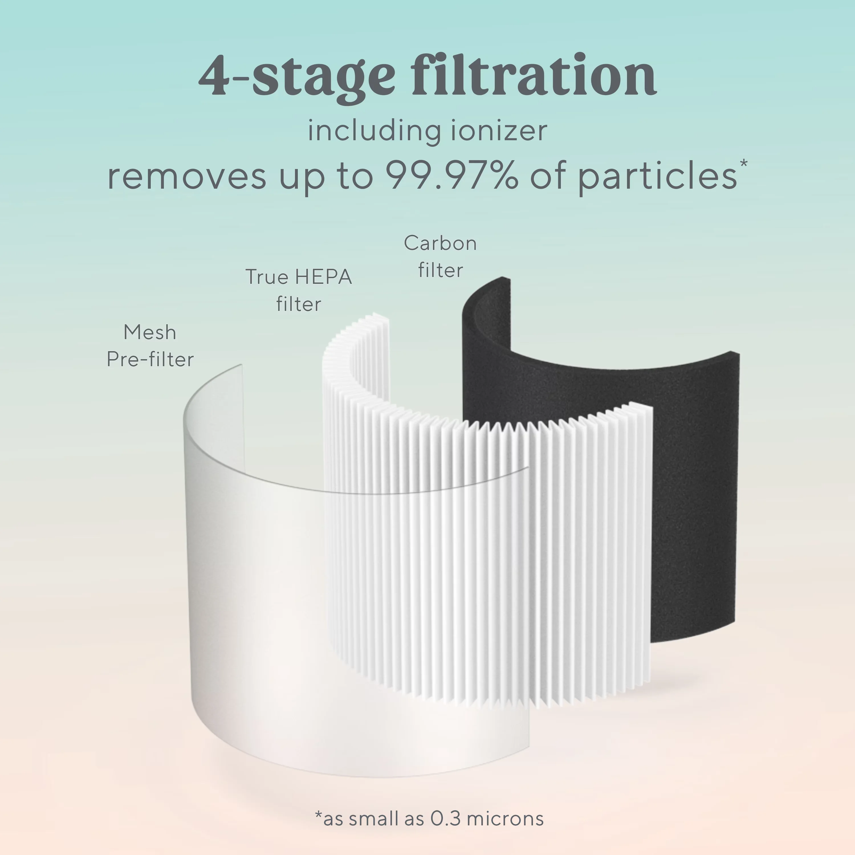 Classic Air Purifier with Variable Speed, Remove 99.7% of Allergens, & Pollen - White Model 2DE9FC