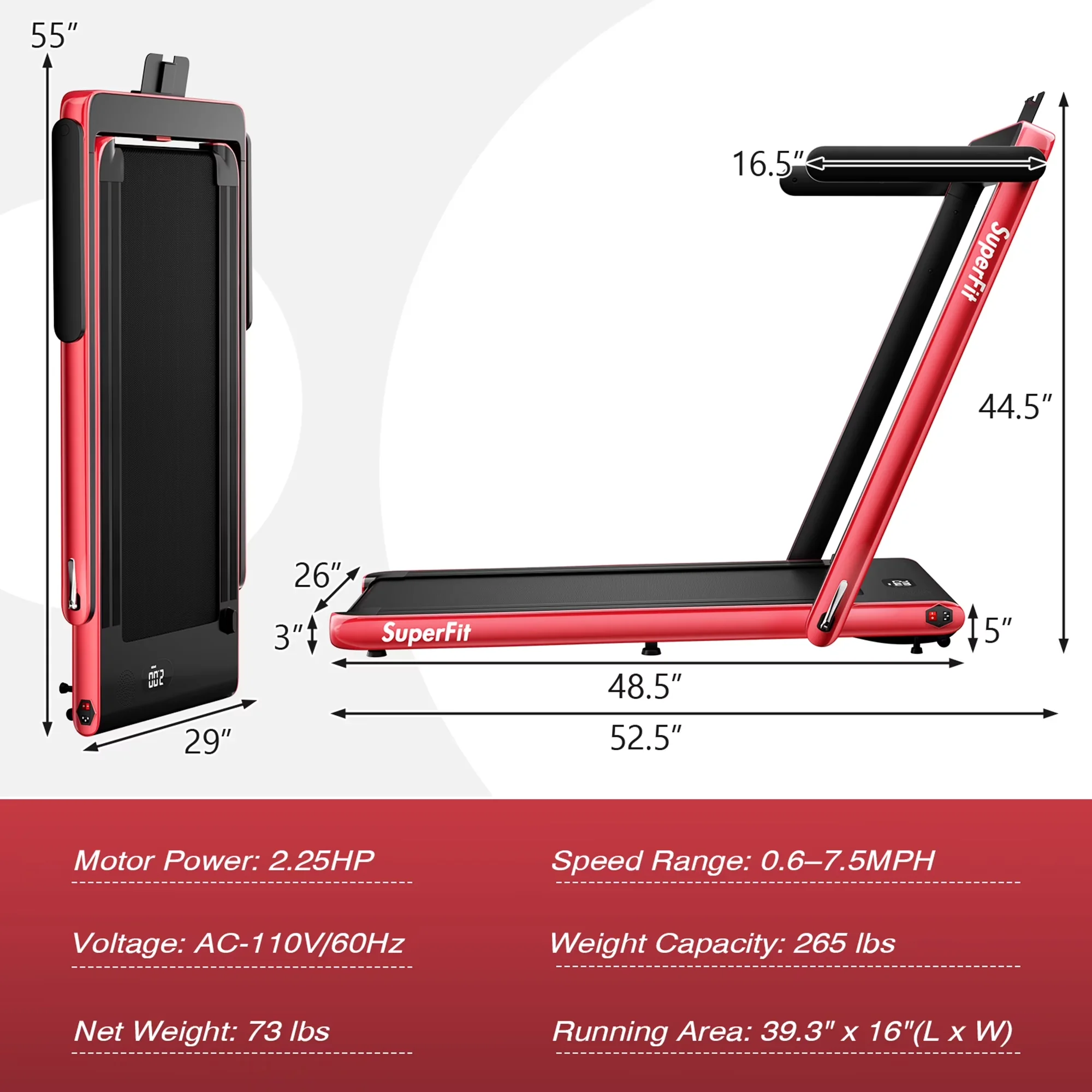 Home Gym Reliable with Digital Display, Bluetooth Compatible - Metal, Abs 49" x 27" x 42" Model B43192