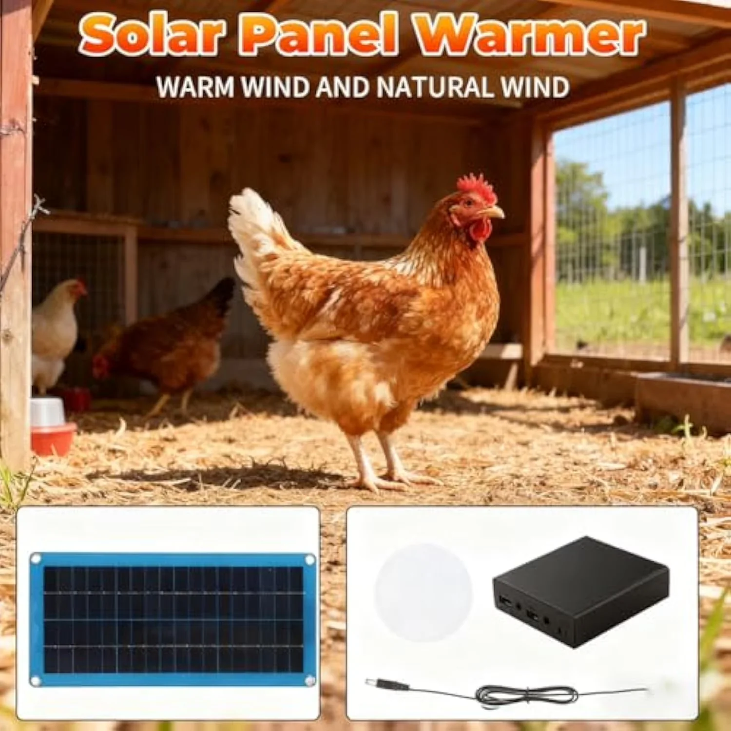 Portable And Electric Space Heater Quality with Solar, 30W - Black IP65 Model E99686