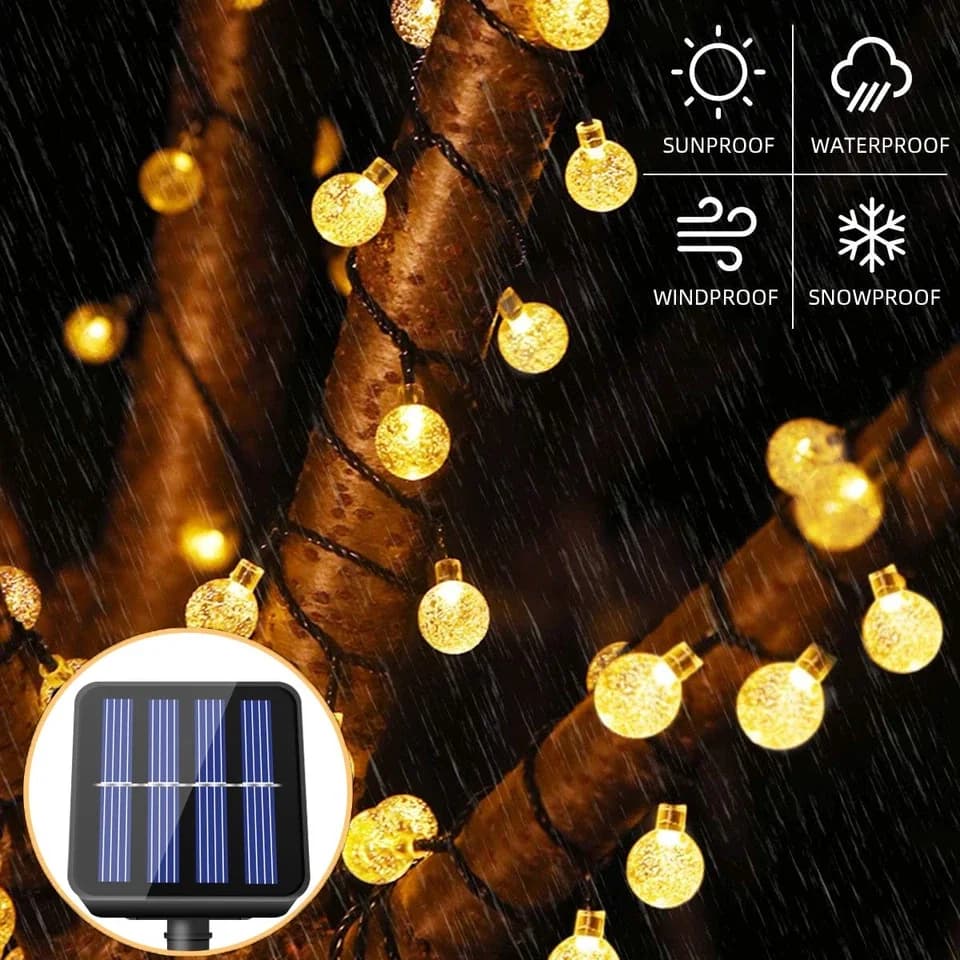 Led Lighting Versatile with LED, Solar, Waterproof - 21Ft - Rustic Charm Model B28F4E