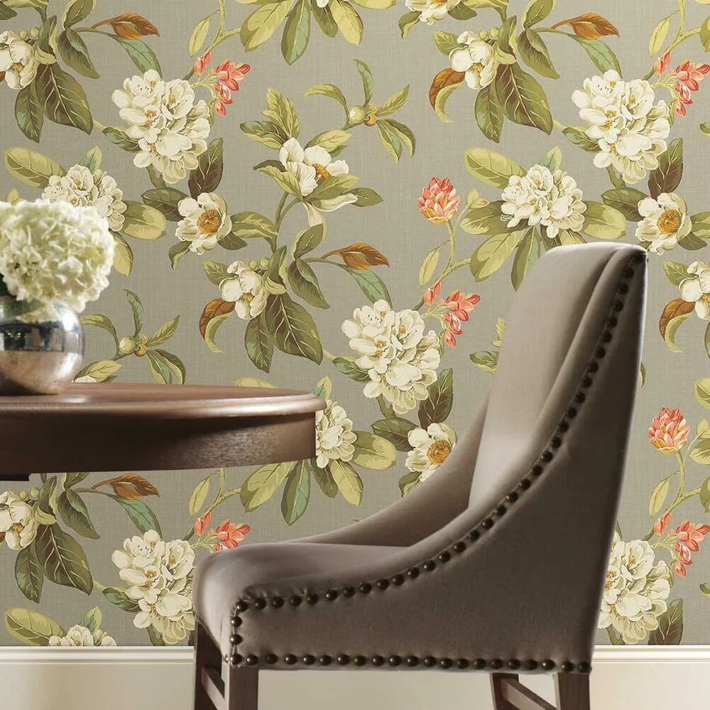 Innovative Wallpaper with Removable, Waverly Live Artfully Peel and Stick, 100% removable peel and stick wallpaper - Vinyl Beige Model F0C2D4