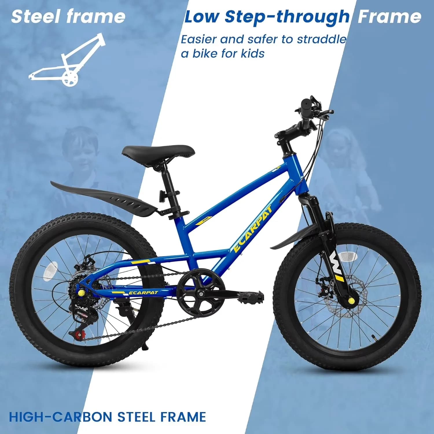 Road Bike Professional with Adjustable Height, 【Suprior Braking System】, Newest 20 Inch Mountain Bikes - Blue Model B797FA