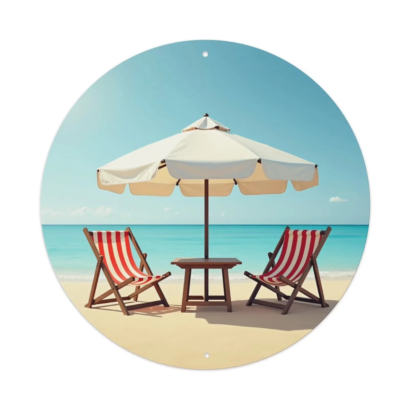 Premium Beach Chair - White 8x8 - Sleek Profile Model 883B50
