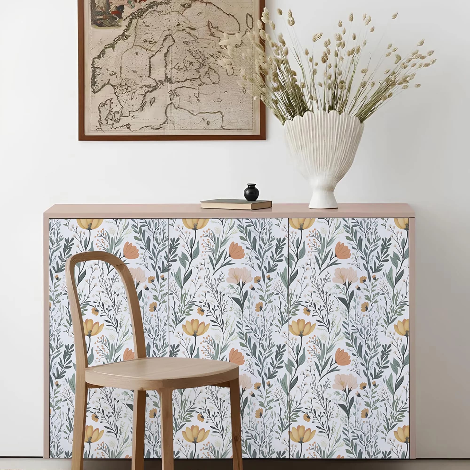 Classic Wallpaper with Easy To Clean, Removable, Size: 17.5-inx118-in - Pvc White for Home Model 57C301