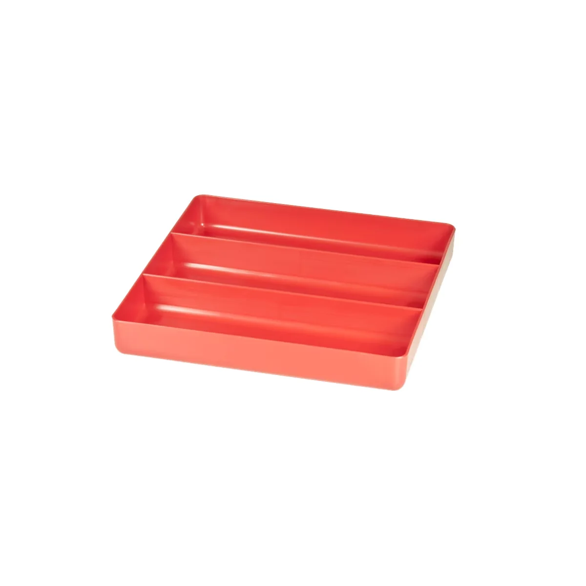 Compact Toolstorage with Storage, 3 Compartments, Easy removal of small parts - Plastic Red Model 6E0319