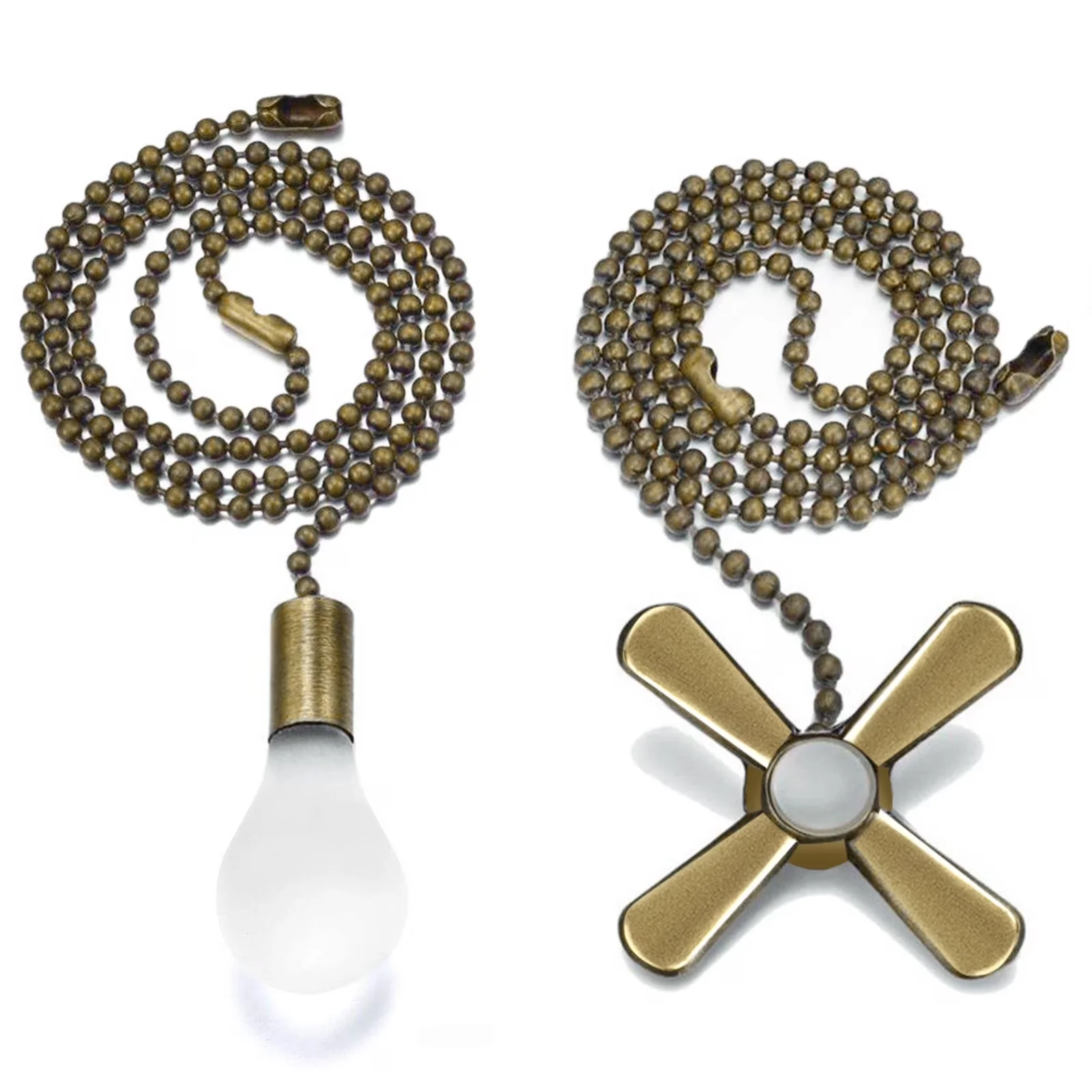 Efficient Desk Lamp with USB, Flexible Neck, 2pcs Ceiling Fan Pull Chain Set - Metal Bronze Model FF78A4