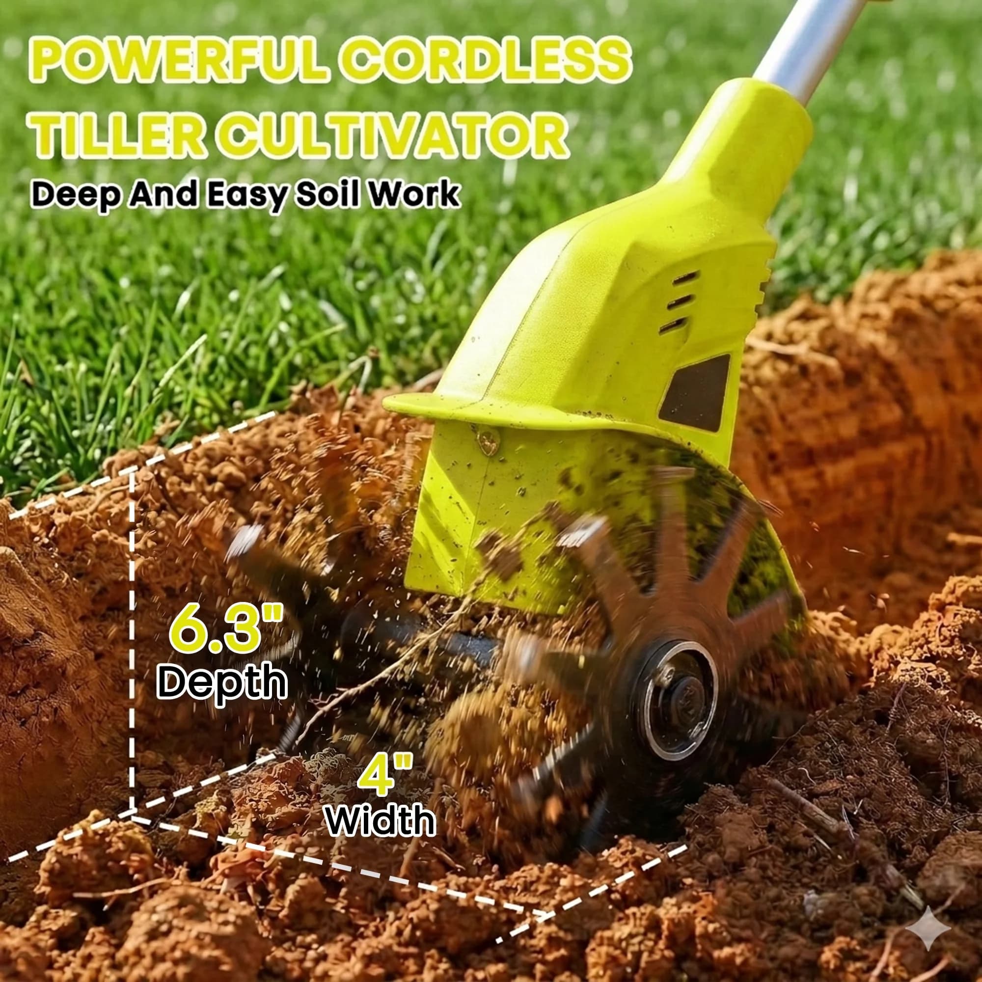 Quality Trillers Cultivator with Battery, 20V, 20V Mini Cordless Tiller - Model 2945E0
