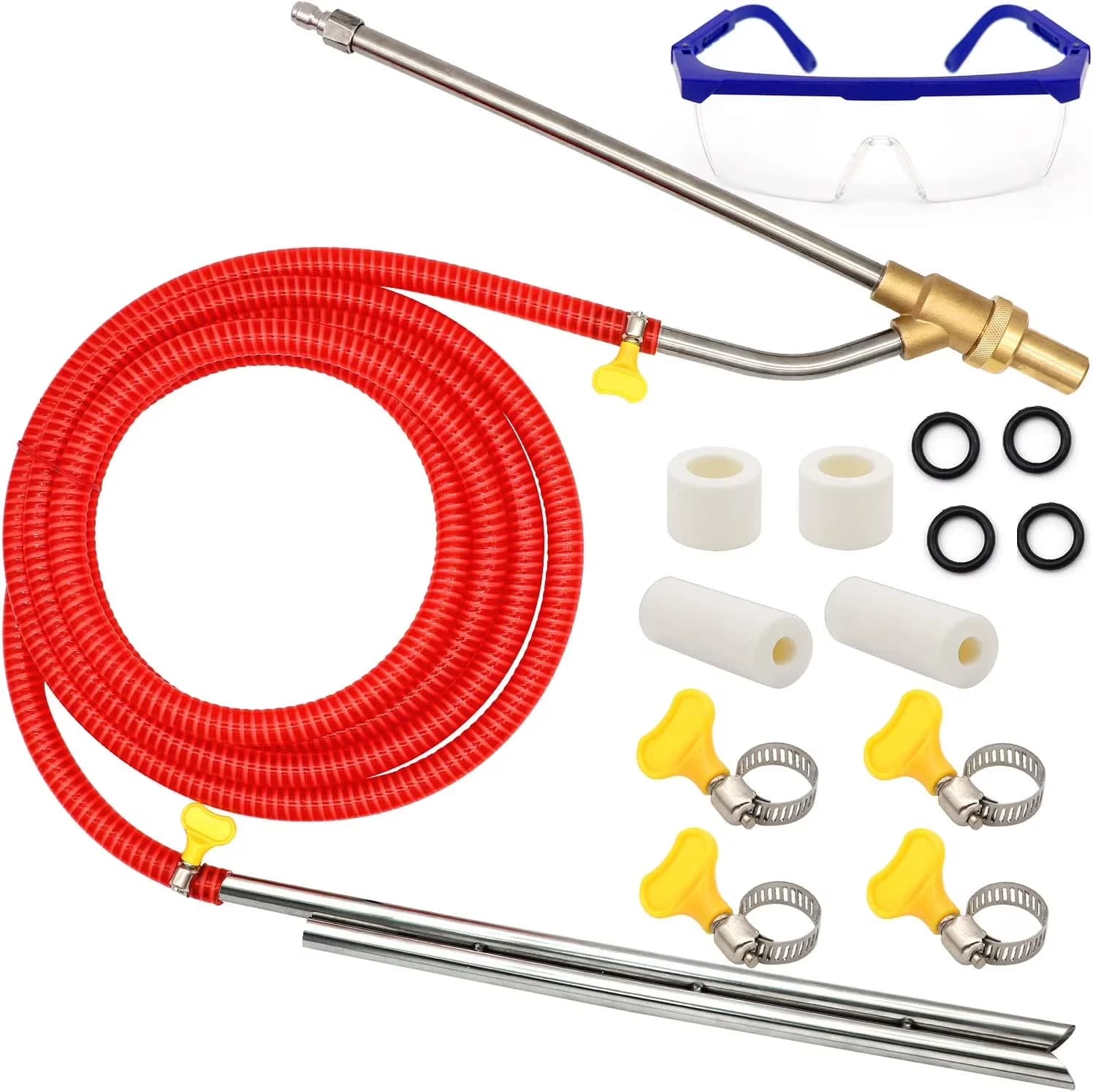 Modern Pressure Washer with Quick Connect Tips, Replacement Ceramics Nozzle - Brass, Stainless Steel Model 84A5F5