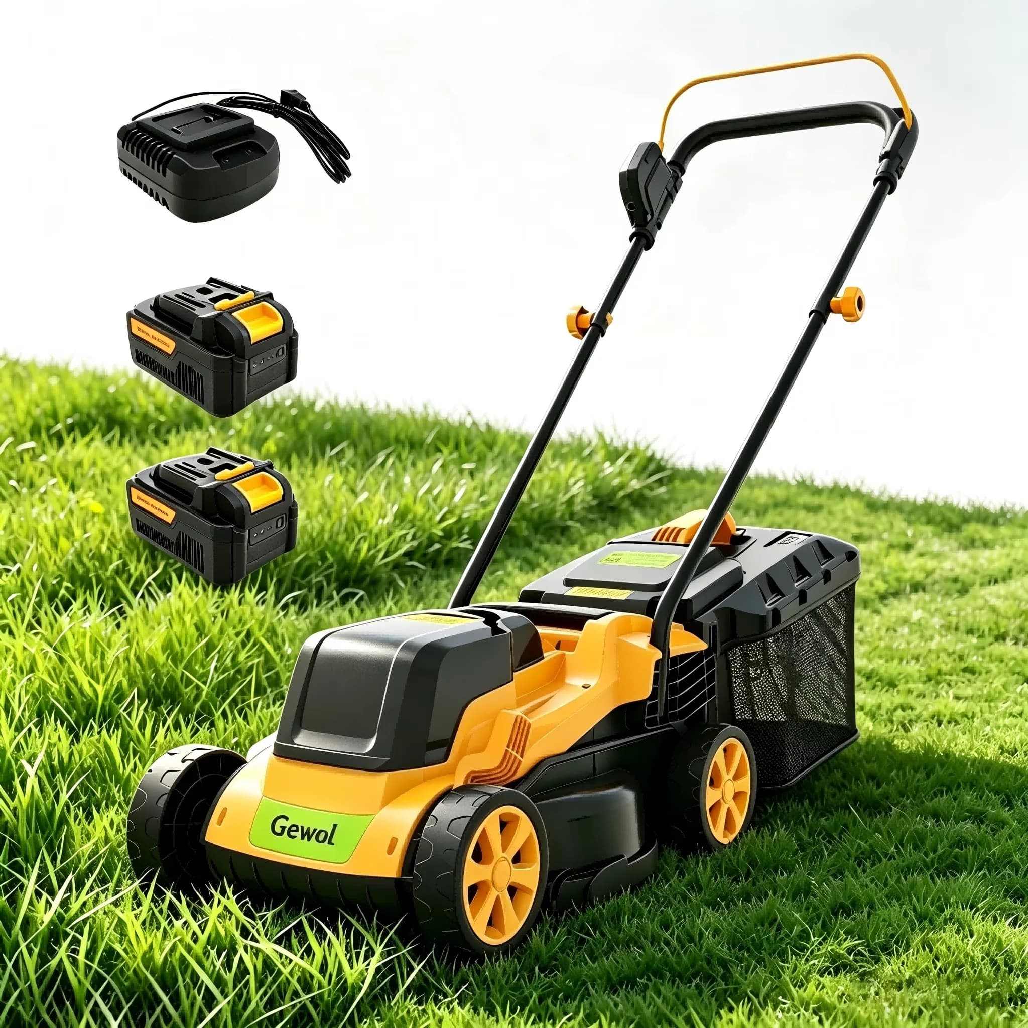 Efficient Push Mower with Battery, 20V, 20V 13" Cordless Lawn - Contemporary Style Model 109CF9
