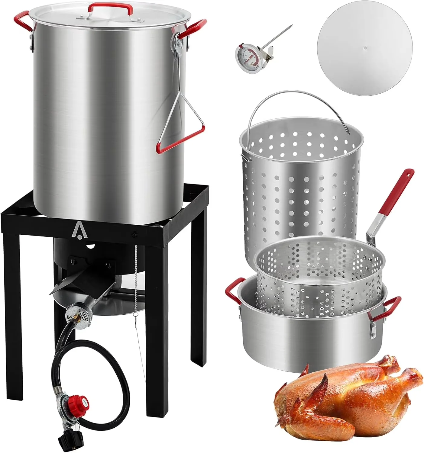 Durable Outdoor Fryer with 50000 BTU, Burner Stand - Aluminum Turkey - Reliable Performance Model 3205A8