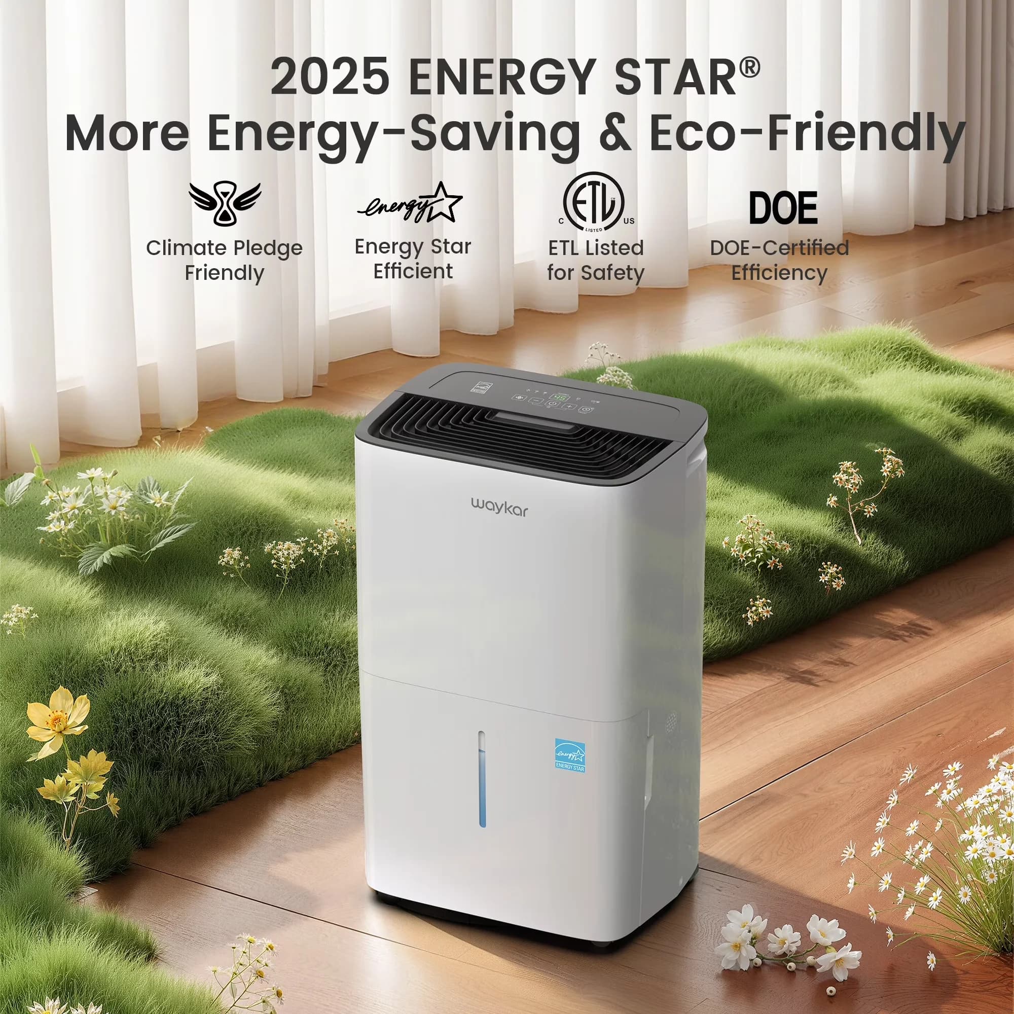 Dehumidifier Versatile with Energy Efficient, Automatic Shut-Off, 150 Pint - Model A1E7D7