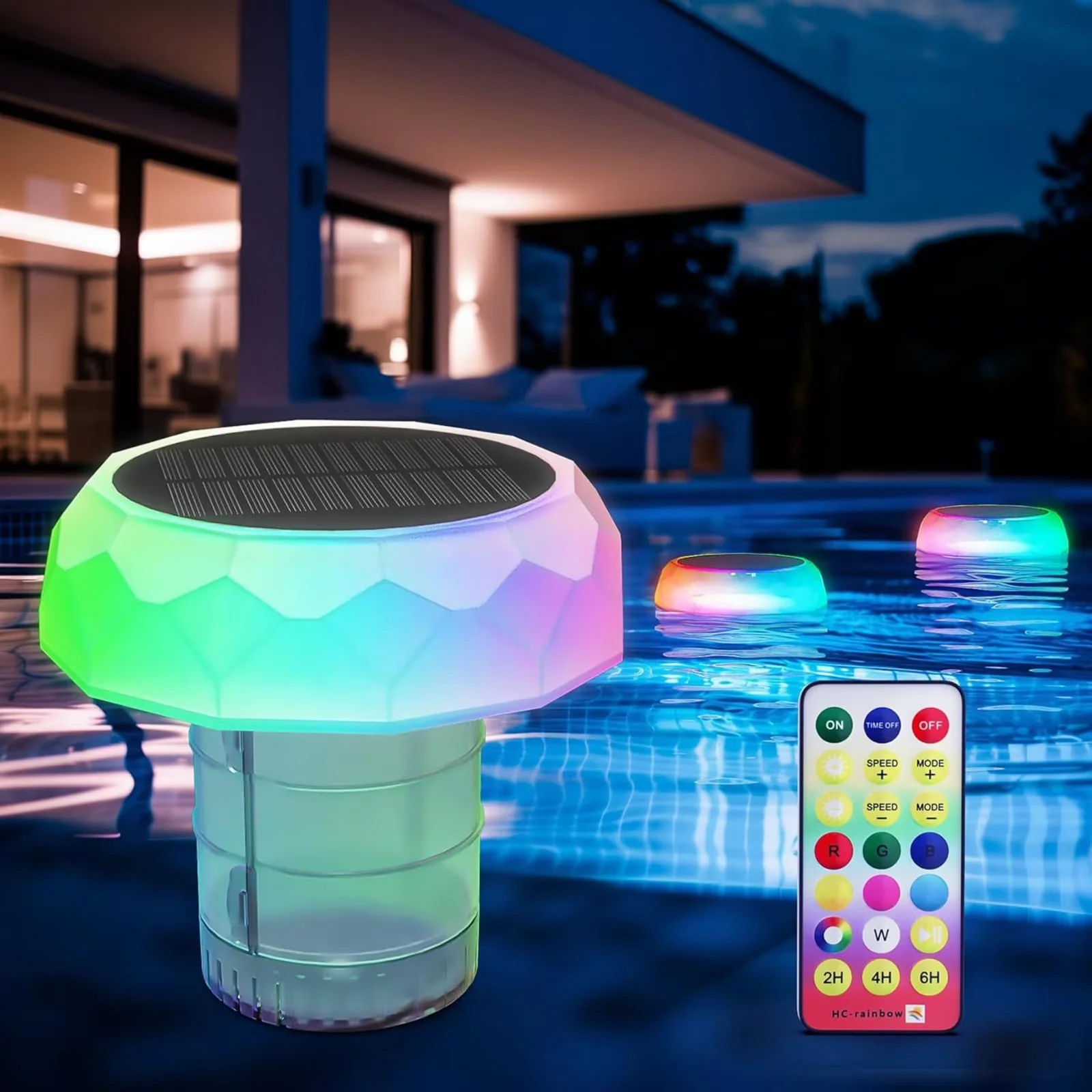 Ceiling Lights Fixture Premium with LED, Uv Resistant, Solar Pool Chlorine Floater - Model E7F52B