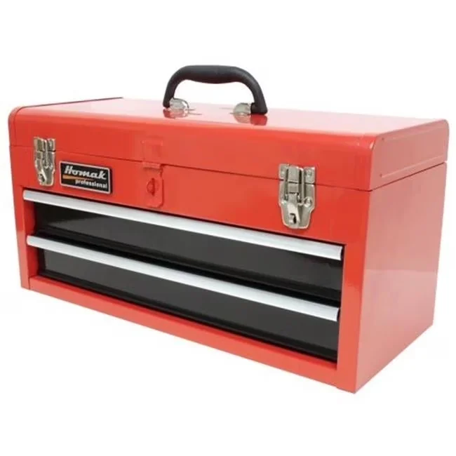 Durable Garage Storage Supply with Storage, 20 Inch Red 2 Drawer Toolbox - Red Steel Model 54FE72
