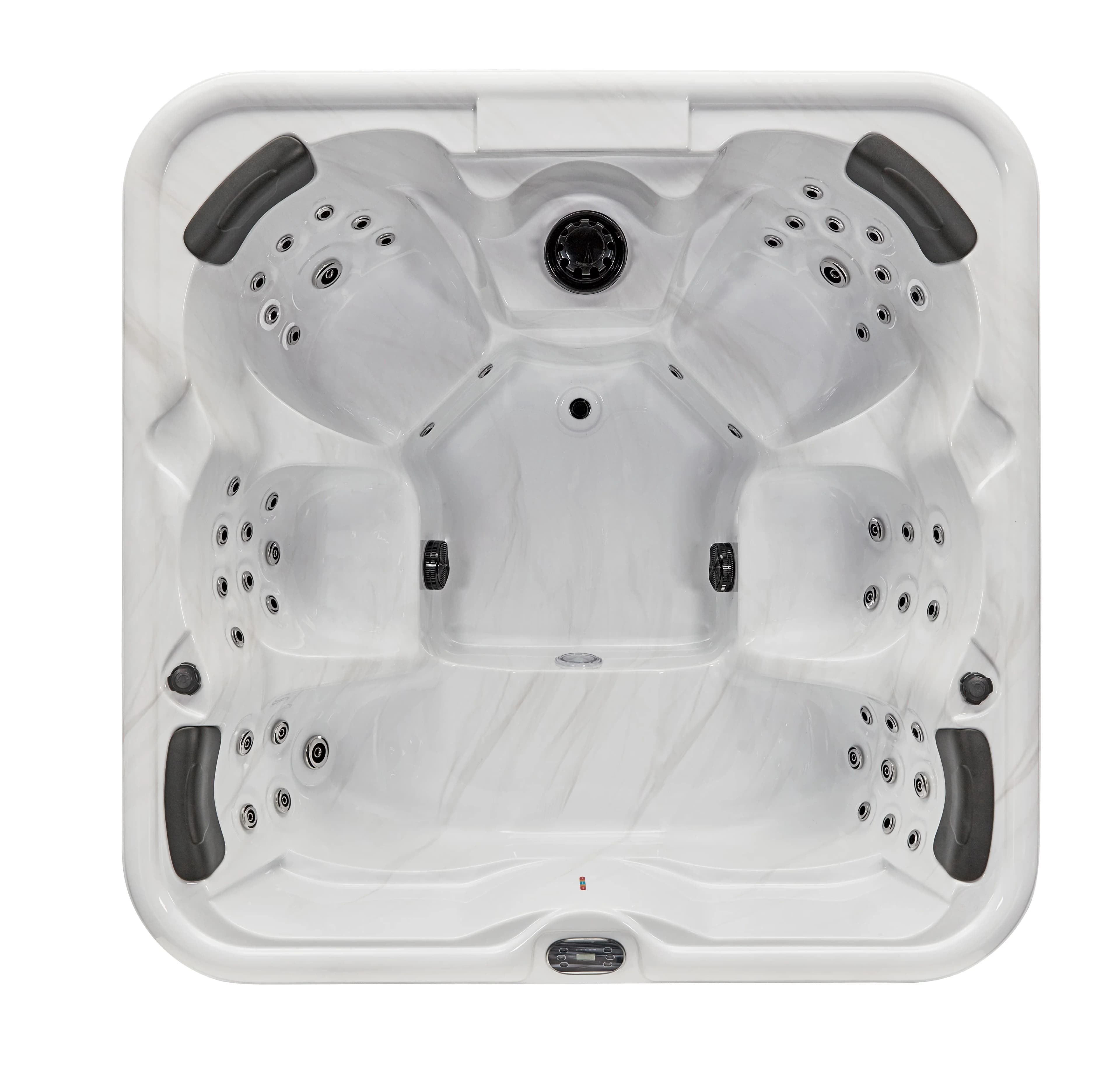 Stylish Hot Tub with LED, Uv Resistant, Eclipse 6 Person 51 Jet - Gray Model 0F9D6D