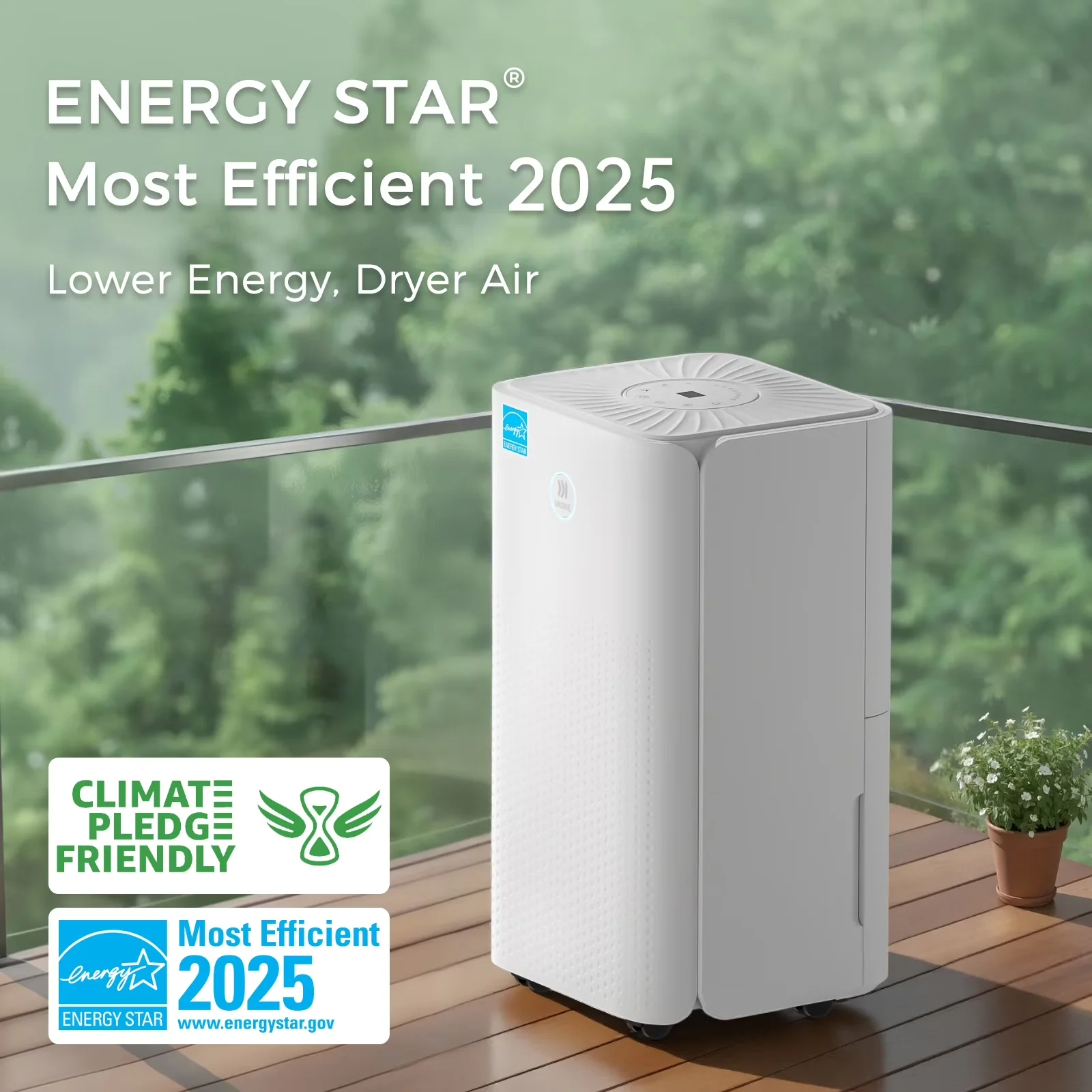 Premium Dehumidifier with Variable Speed, Automatic Shut-Off, Dehumidifiers - White Model 7113F6