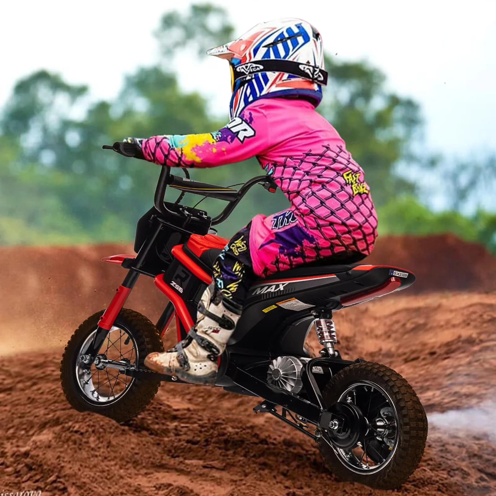 Scooter Efficient with 350W, 24V, 350W Electric Motorcycle-Up to 14.29MPH - Red 7 Model 31488C