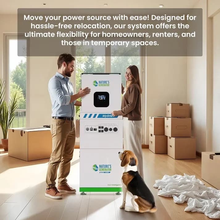 Generator Quality with Nature’s Lithium 10K Solar for Home - Residential Grade Model 691147