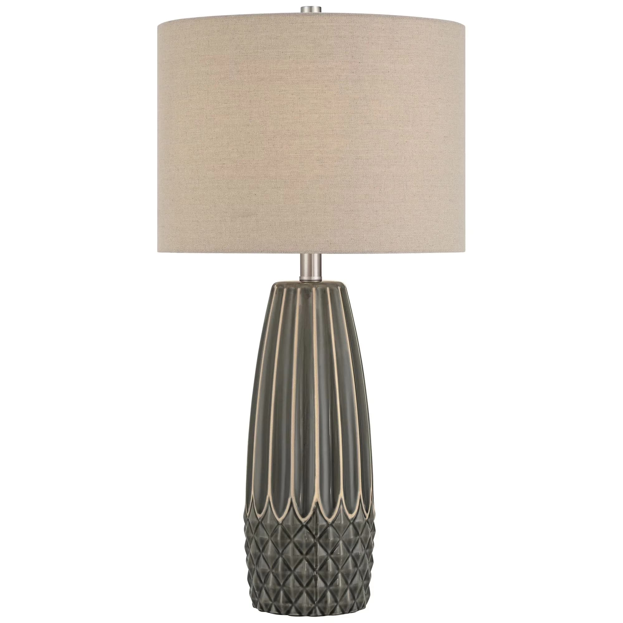 Table Lamp Versatile with Transitional, Dimmable - Black Ceramic 1/2 - Commercial Quality Model AD866B
