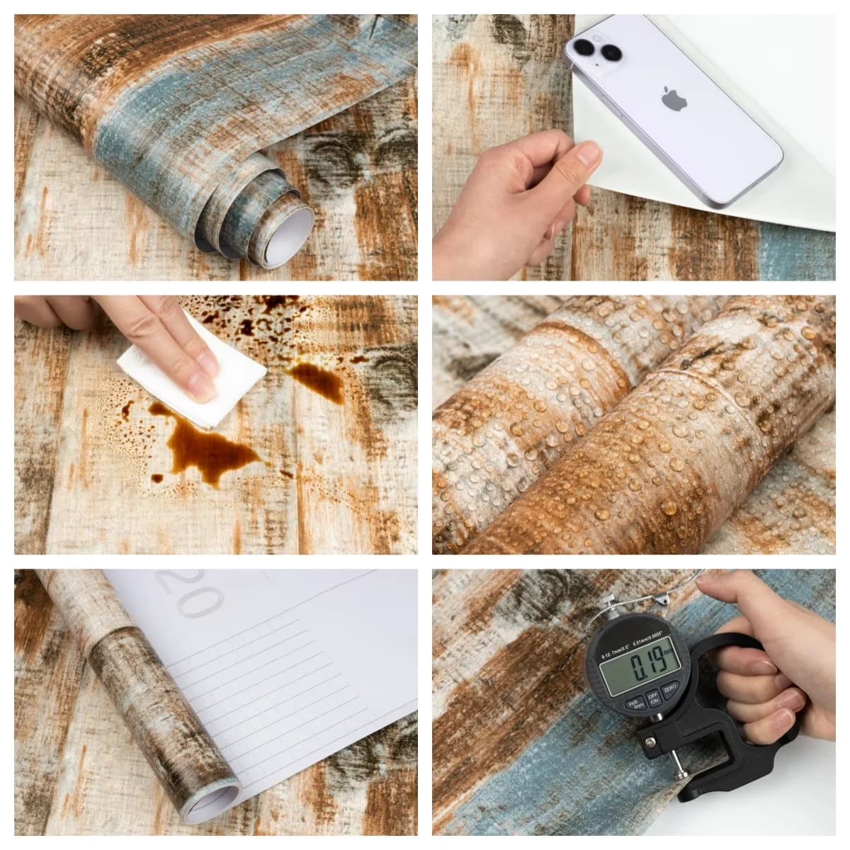 Efficient Wallpaper with Removable, Washable - Brown Pvc - Heavy Duty Model 12B121