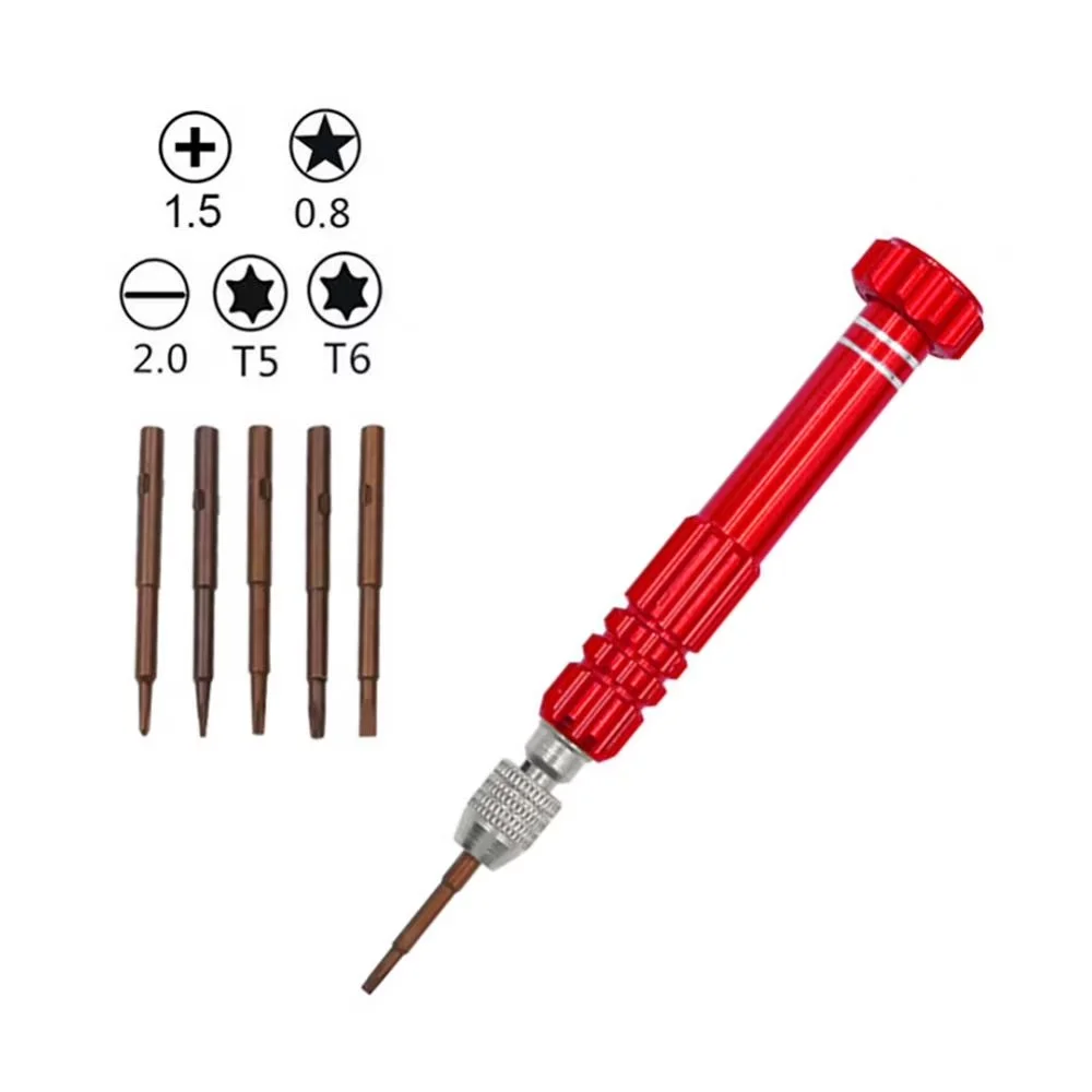 Hand Tool Set Professional with 3-In-1, Magnetic, Precision - Red Aluminum Alloy Model BAE117