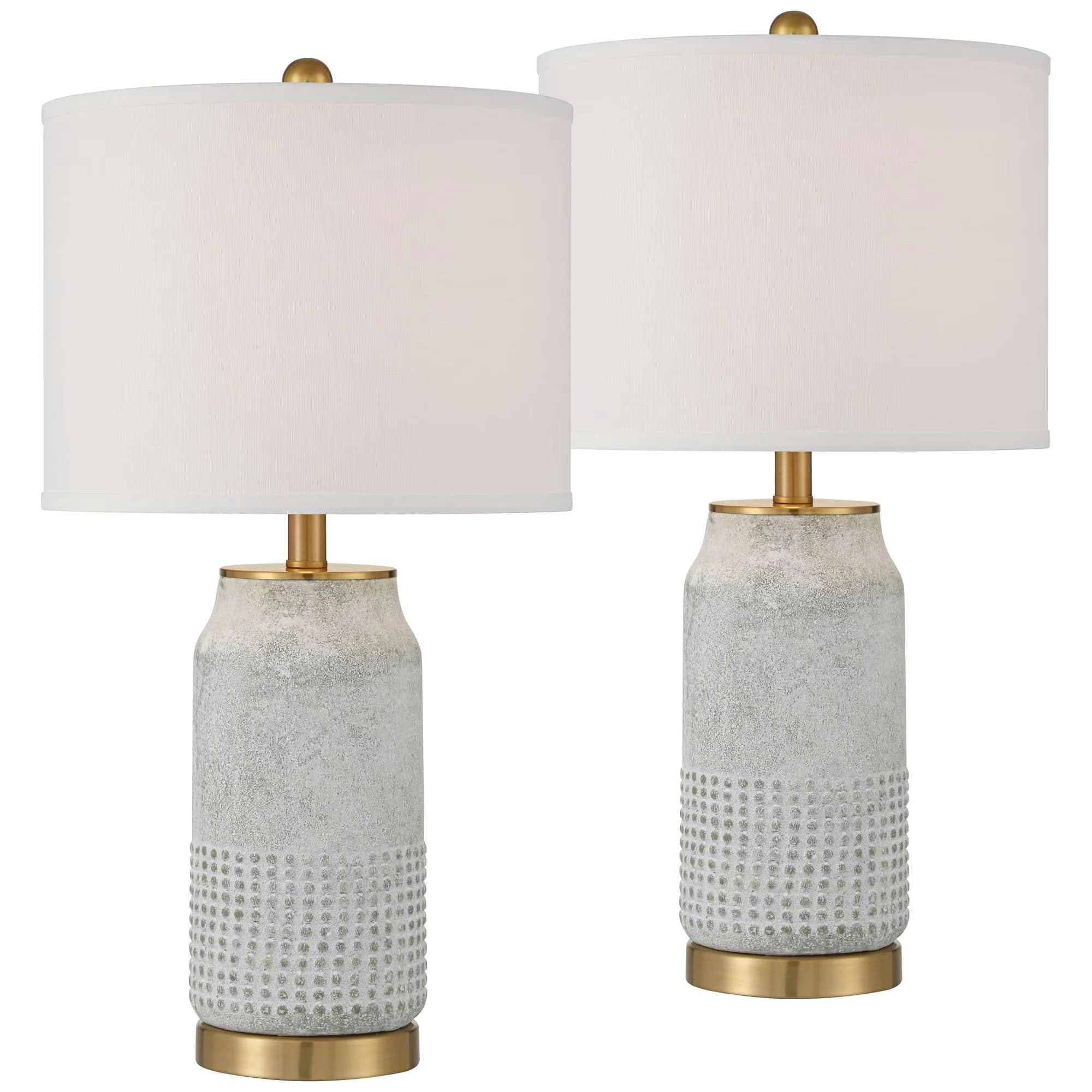 Lamp Set Classic with Incandescent - Gray Ceramic 3/4 for Daily Use Model 6E8E88