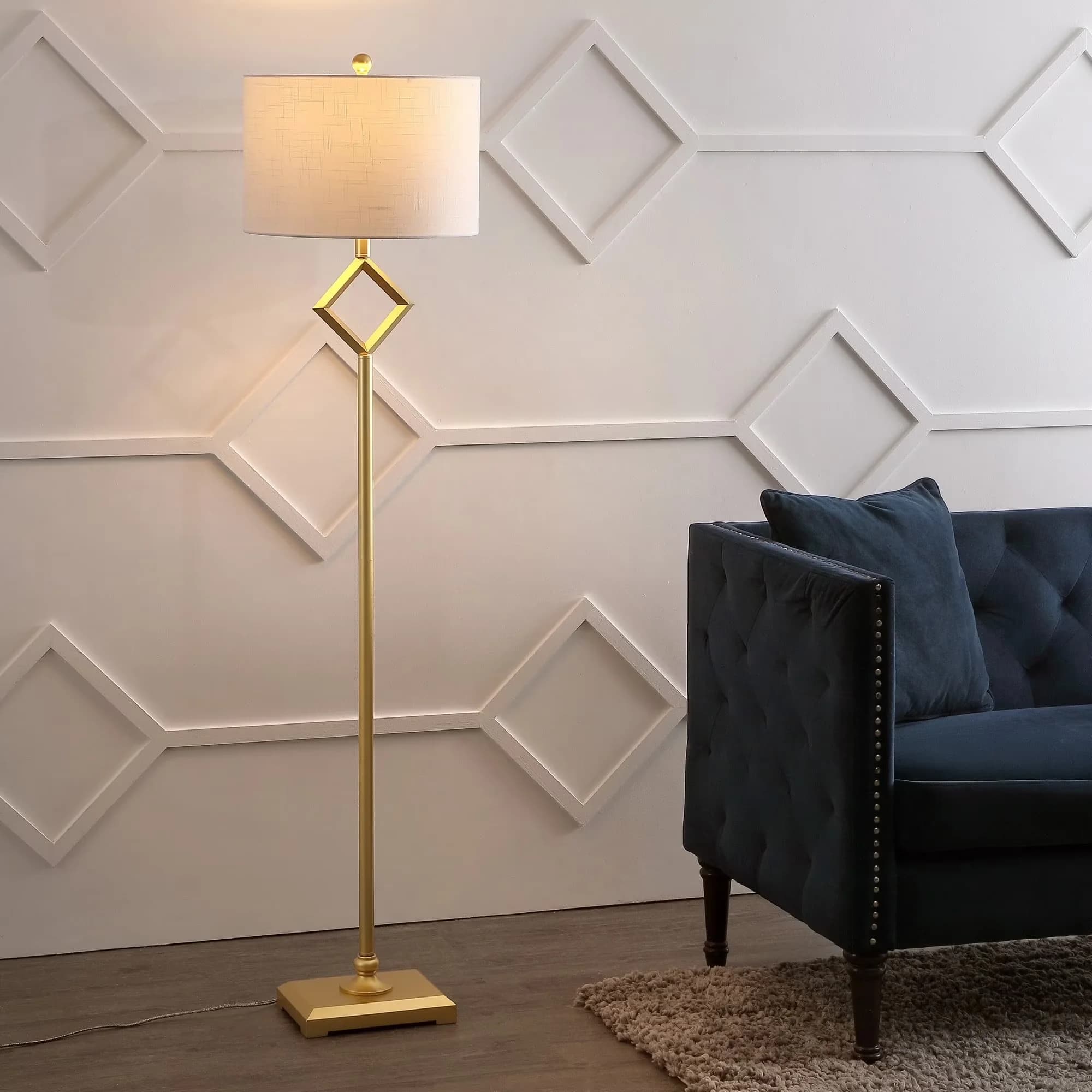 Floor Lamp Sleek with LED, Transitional, Minimalist - Gold Metal JYL3064A Model E63CB3