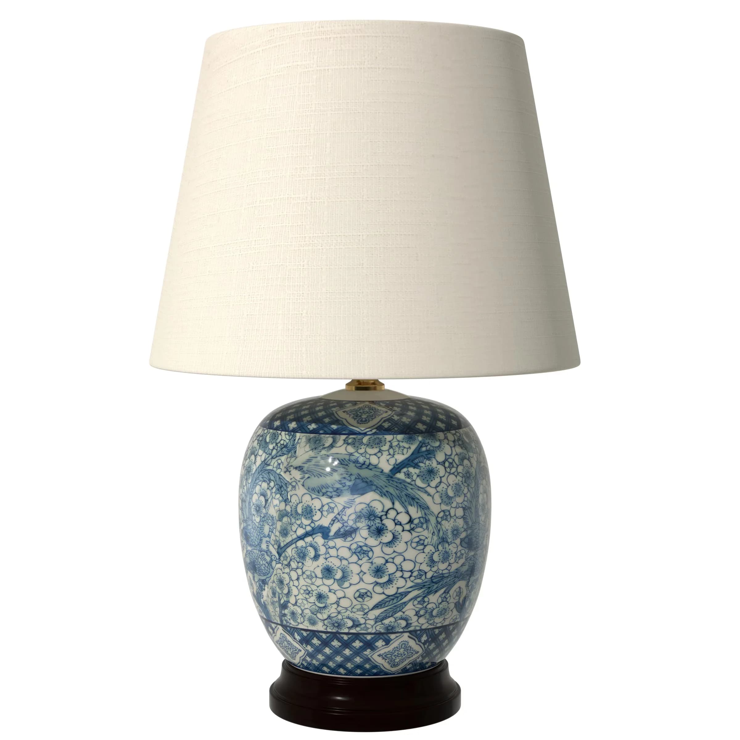 Compact Table Lamp with LED, Traditional, Asian Inspired - Multicolor Porcelain Model 9513DC