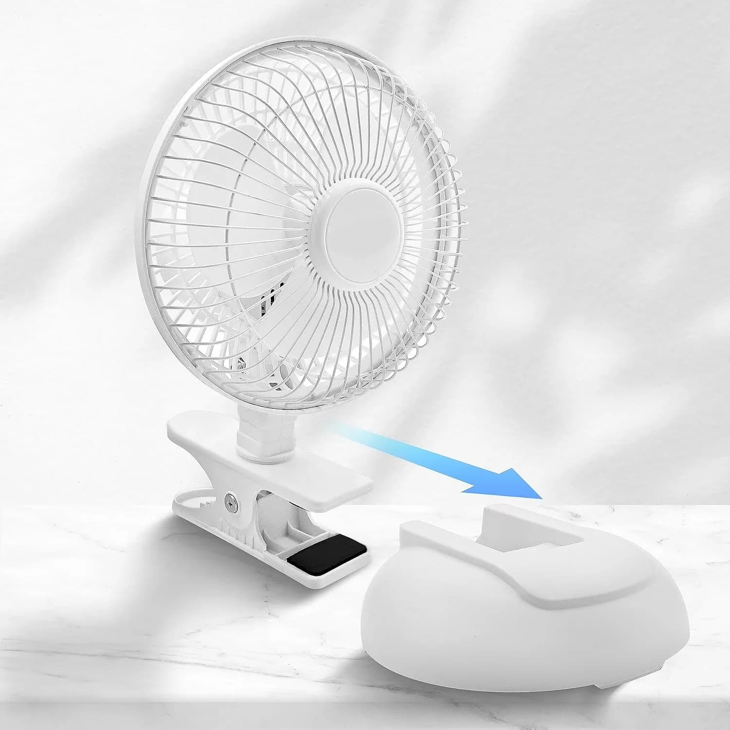 Fans In Cooling Sleek with Convertible, Tilt Mechanism - White Plastic Model D55534