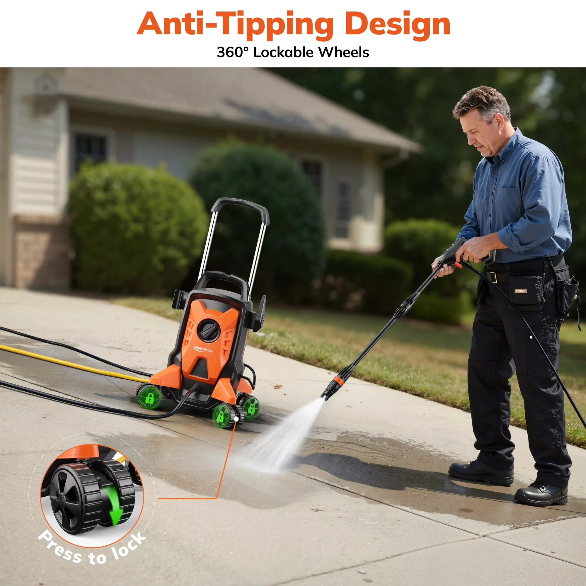 Pressure Washer Stylish with Adjustable Wand, Pressure Washer, Electric Pressure Washer - Model 847CDE