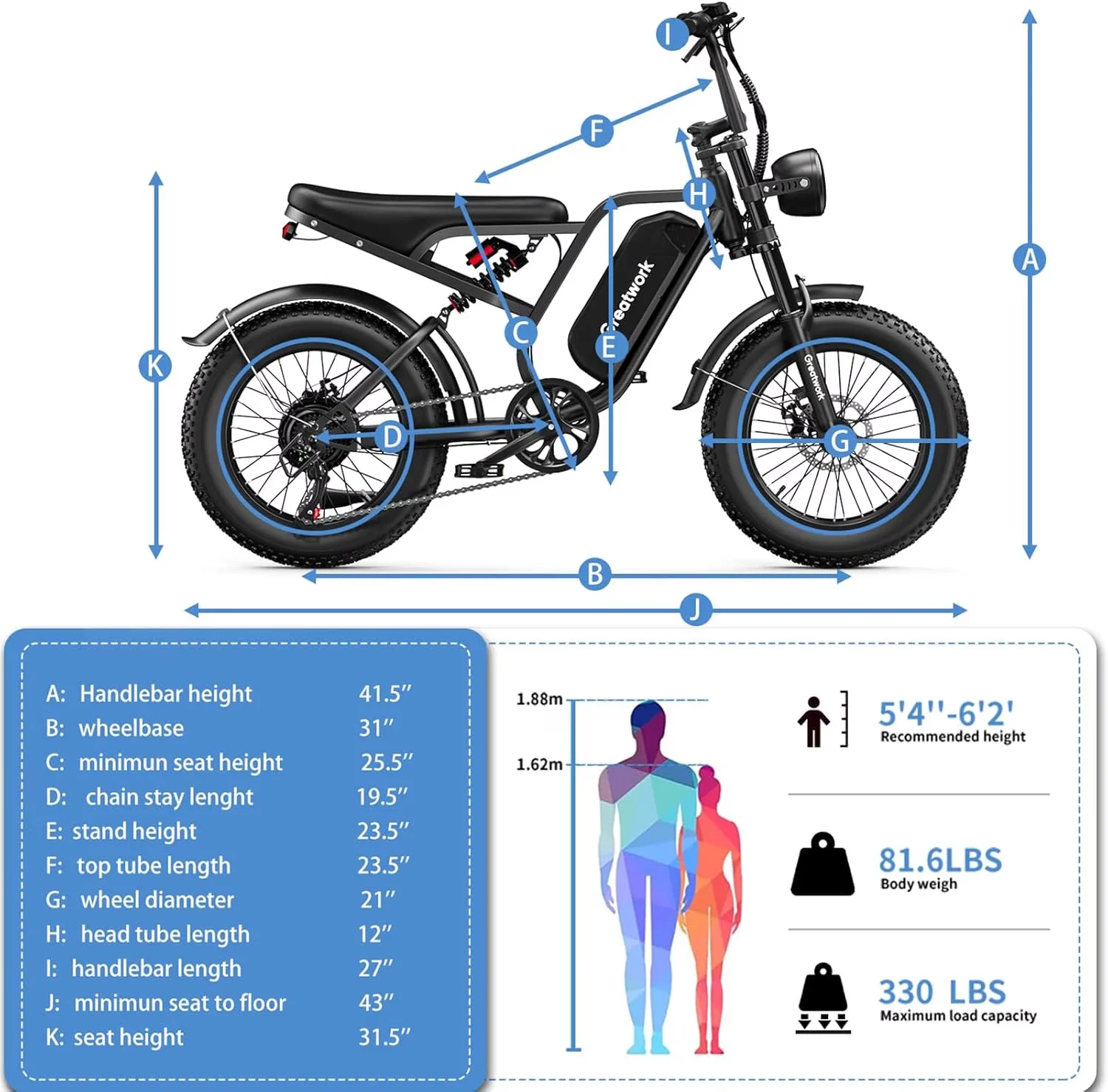 Efficient Electric Bike with Battery, 2500W, 48V - Black - Space-Saving Design Model 1AC1EA